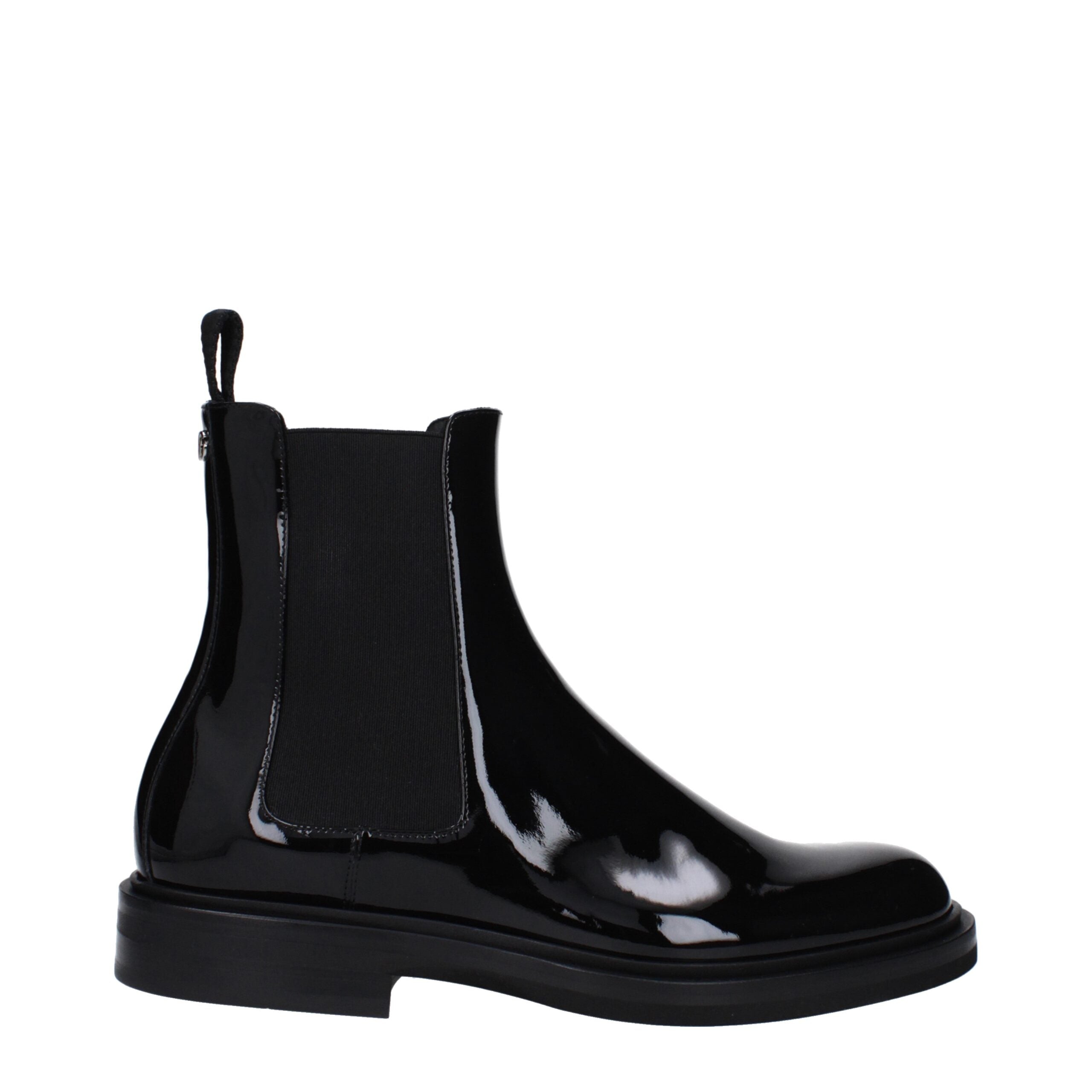 Dolce & Gabbana Black Leather Chelsea Boots