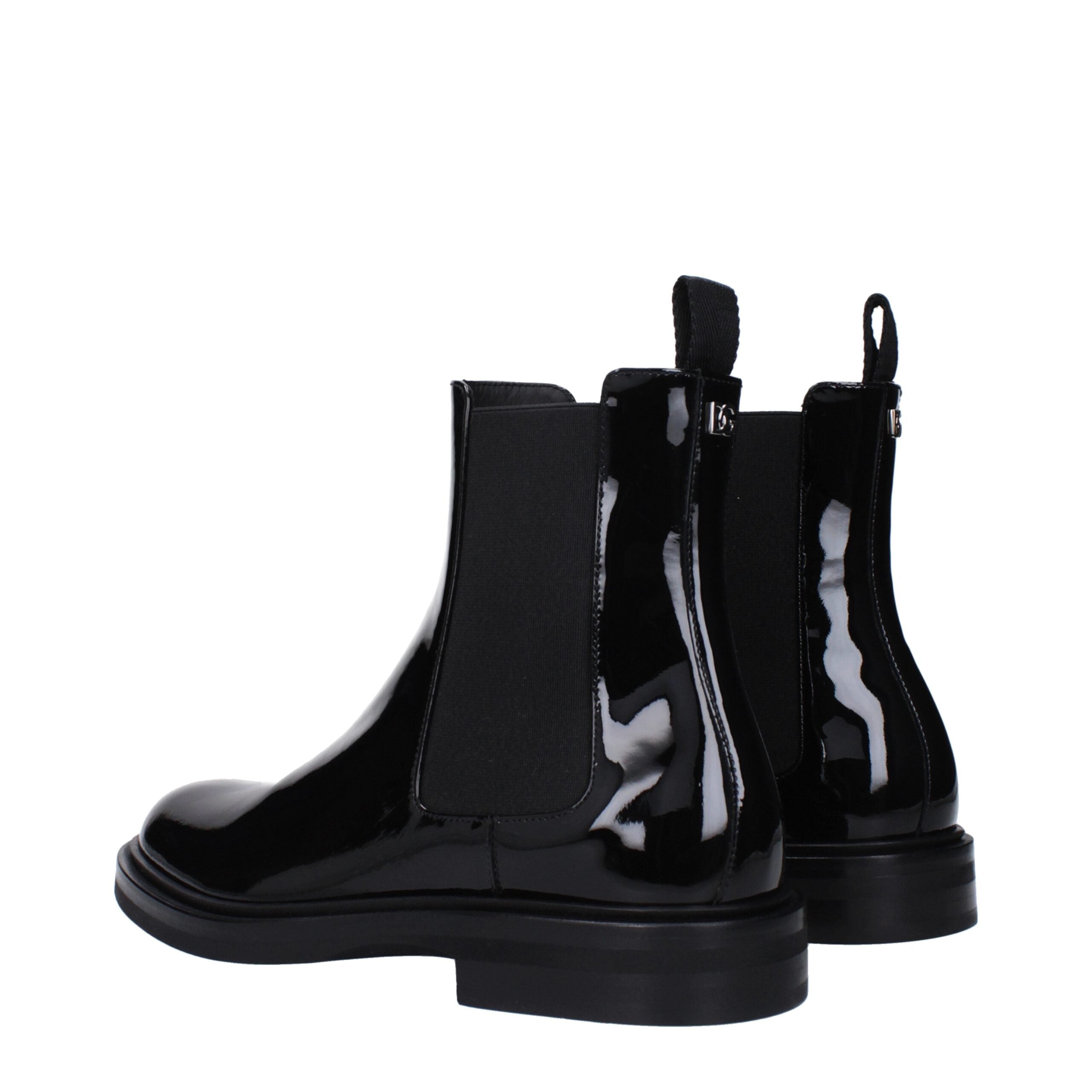 Dolce & Gabbana Black Leather Chelsea Boots