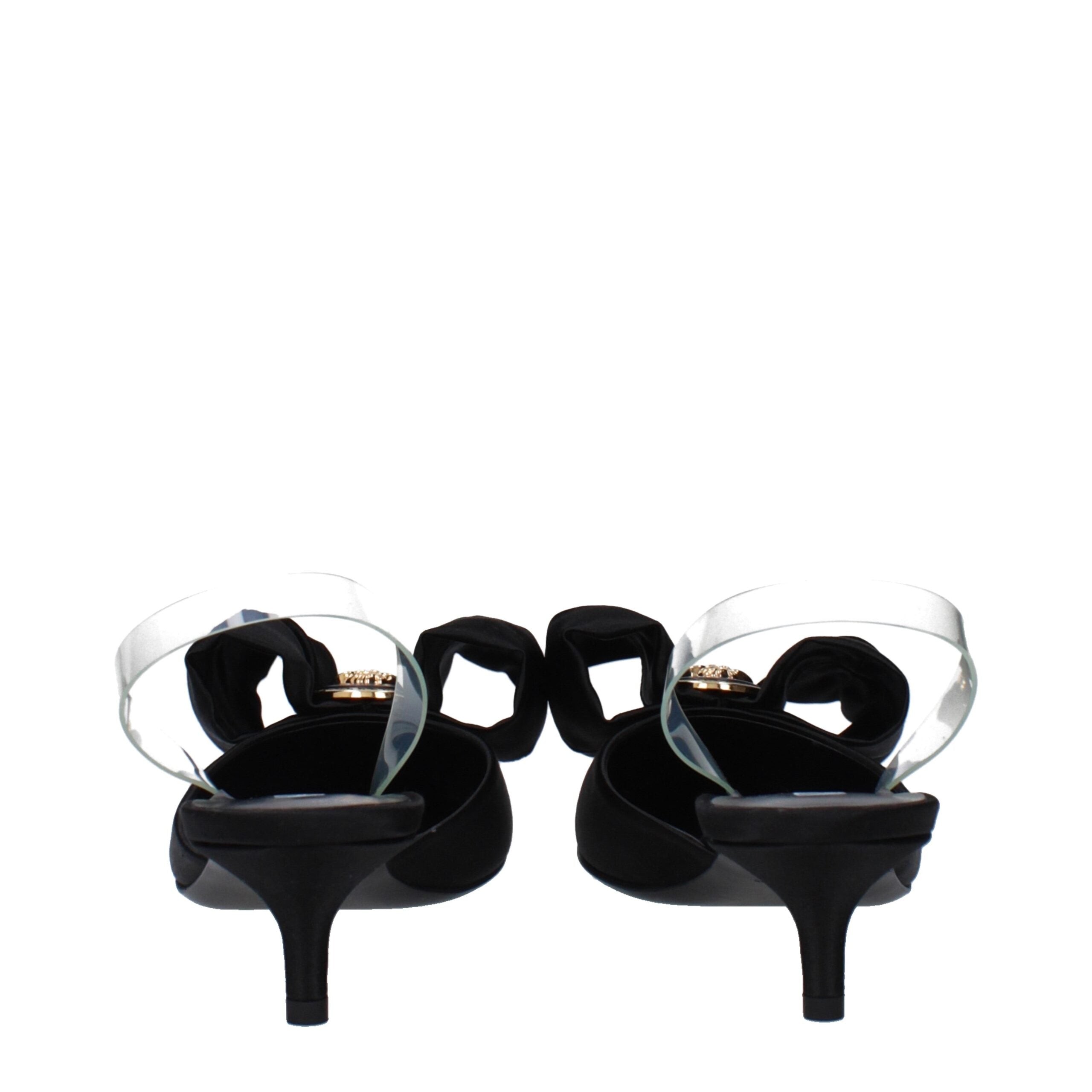 Versace Black Bow Satin Sandal