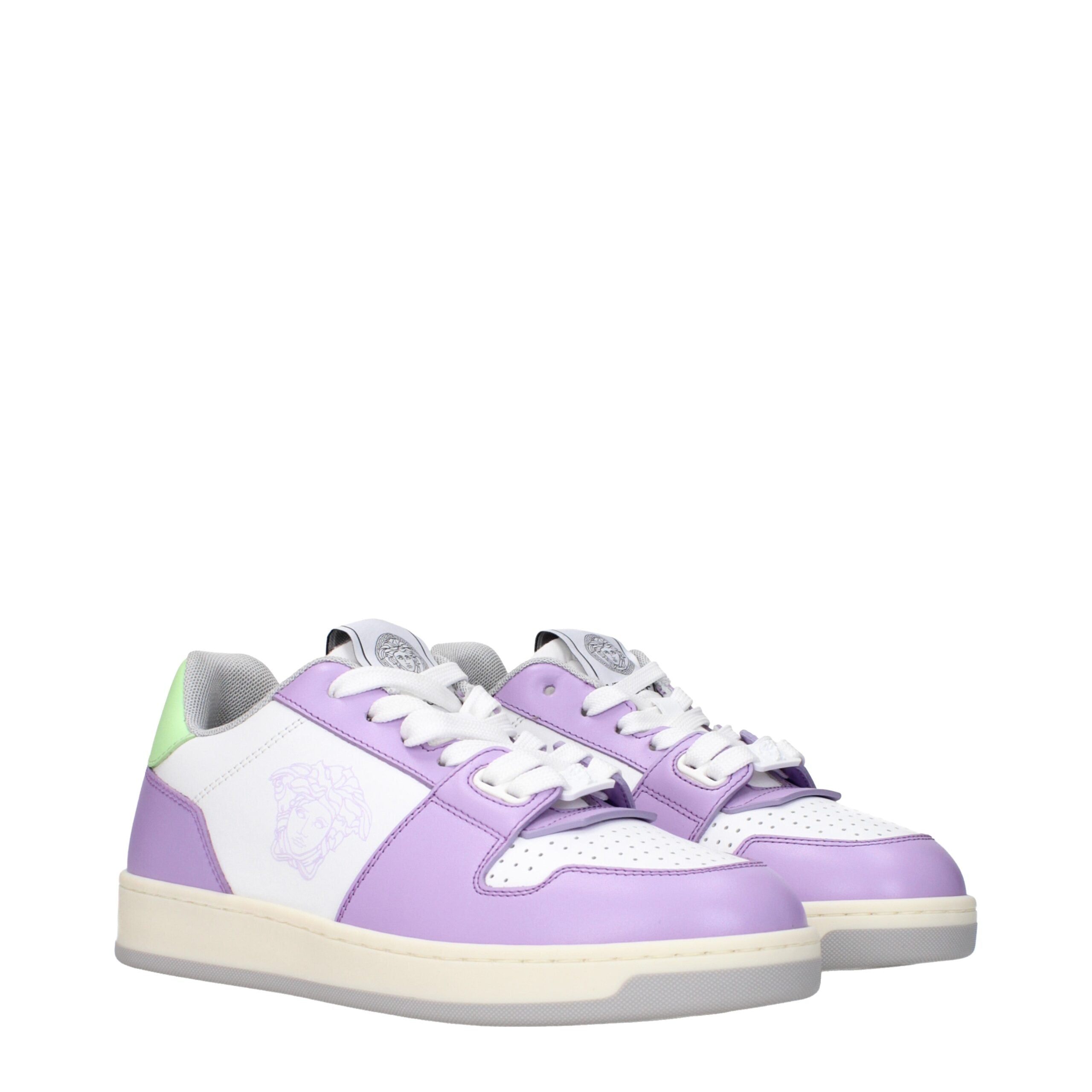 Versace Levander Leather Sneakers