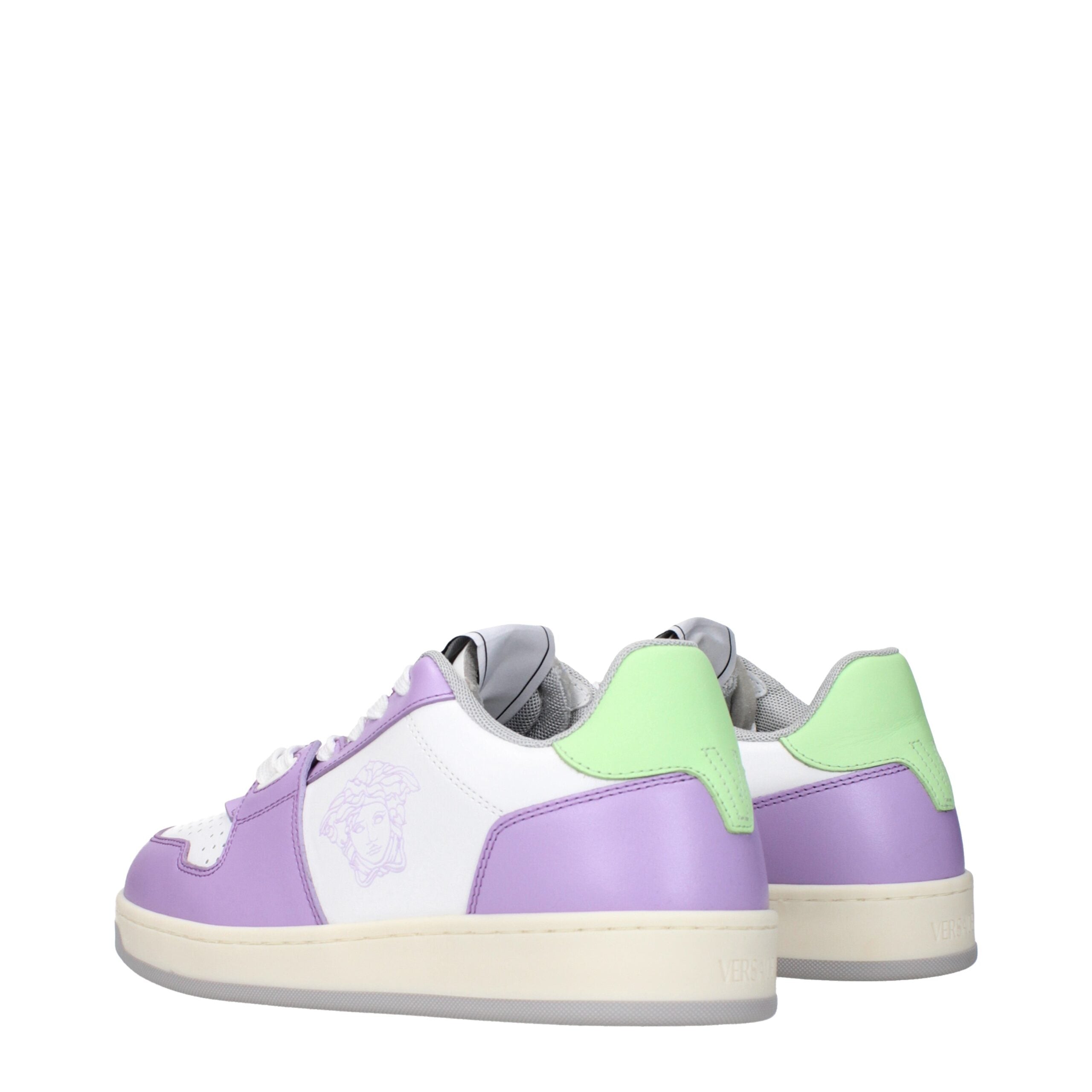 Versace Levander Leather Sneakers