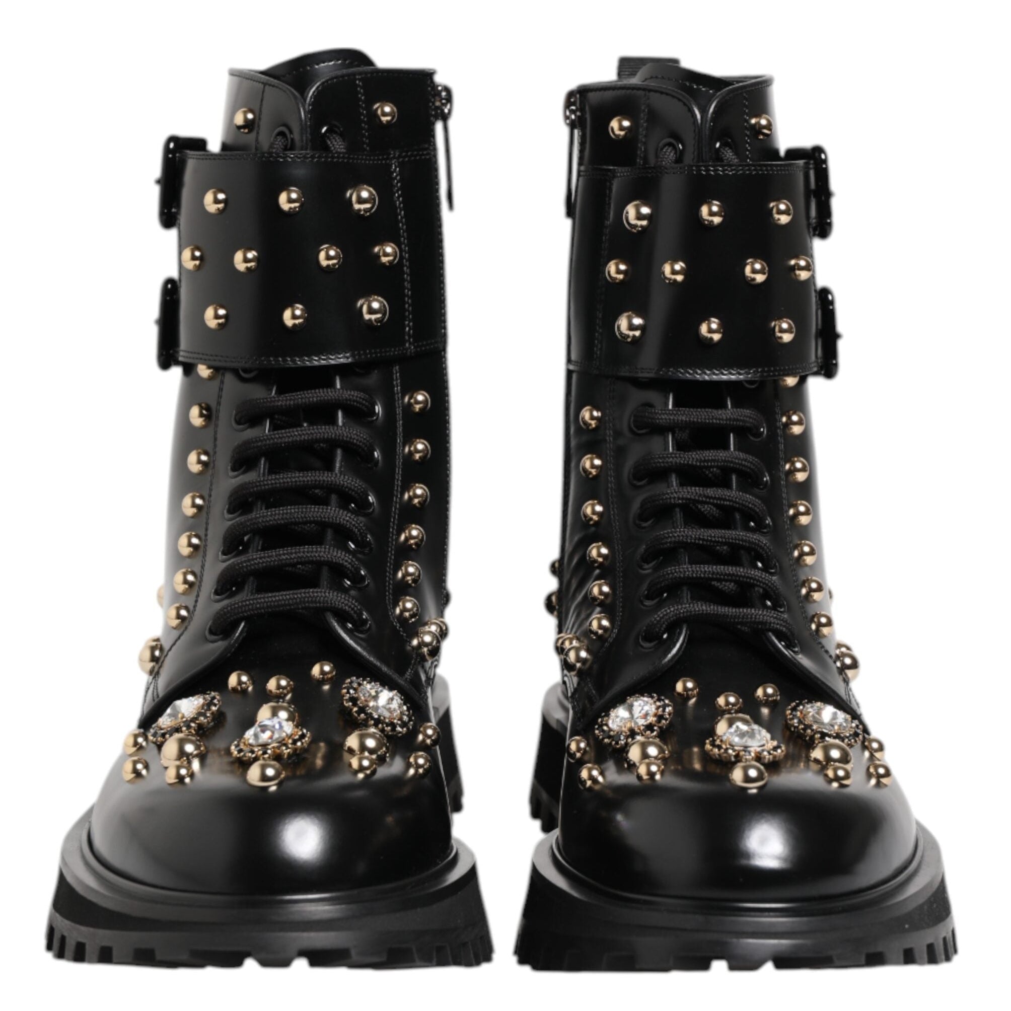 Dolce & Gabbana Black Studded Boots