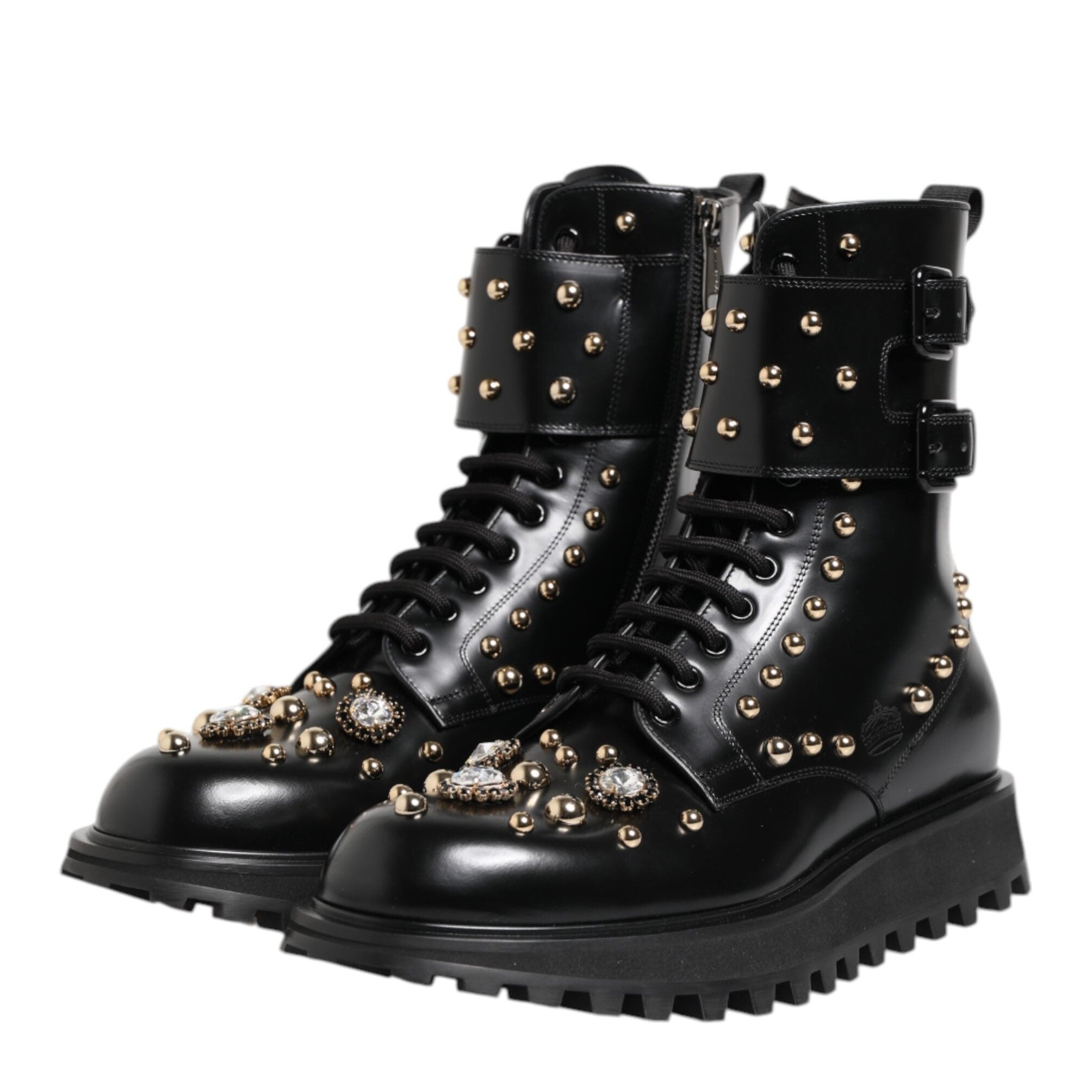 Dolce & Gabbana Black Studded Boots