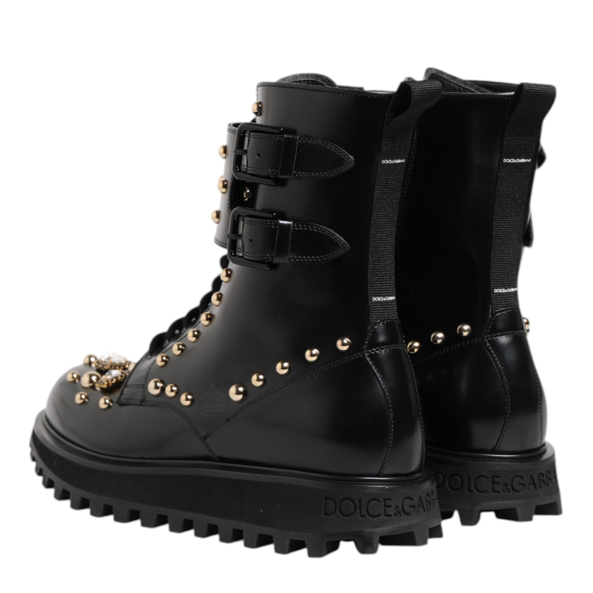 Dolce & Gabbana Black Studded Boots