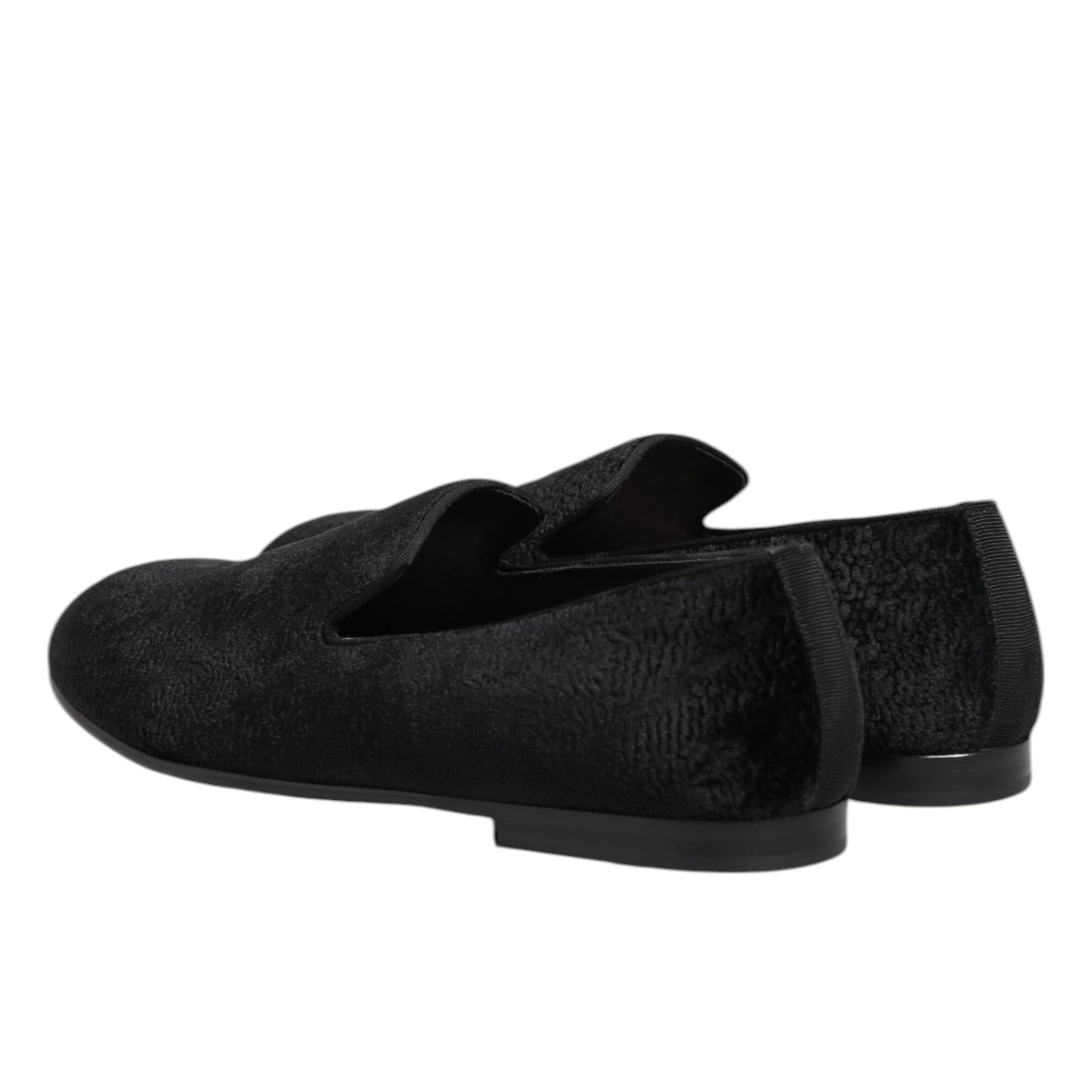 Dolce & Gabbana Black Jacquard Loafers