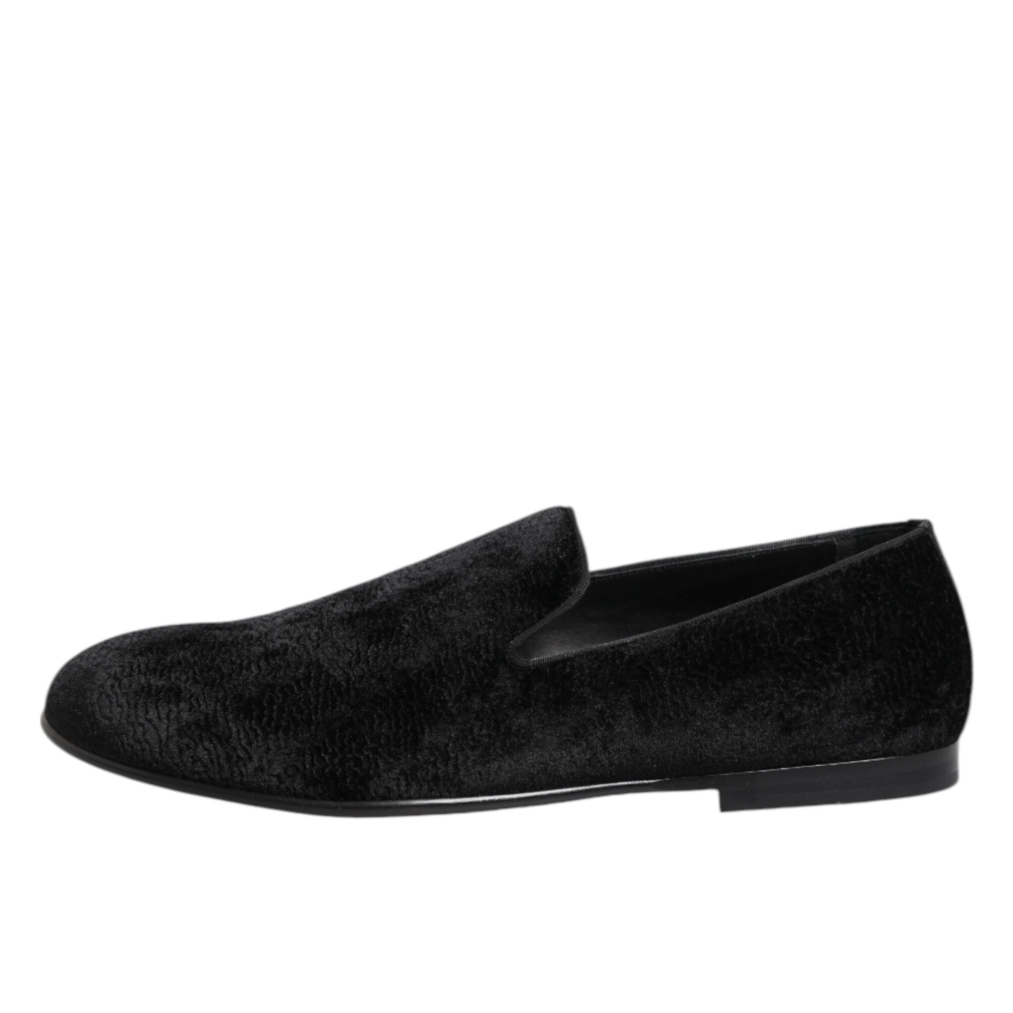 Dolce & Gabbana Black Jacquard Loafers
