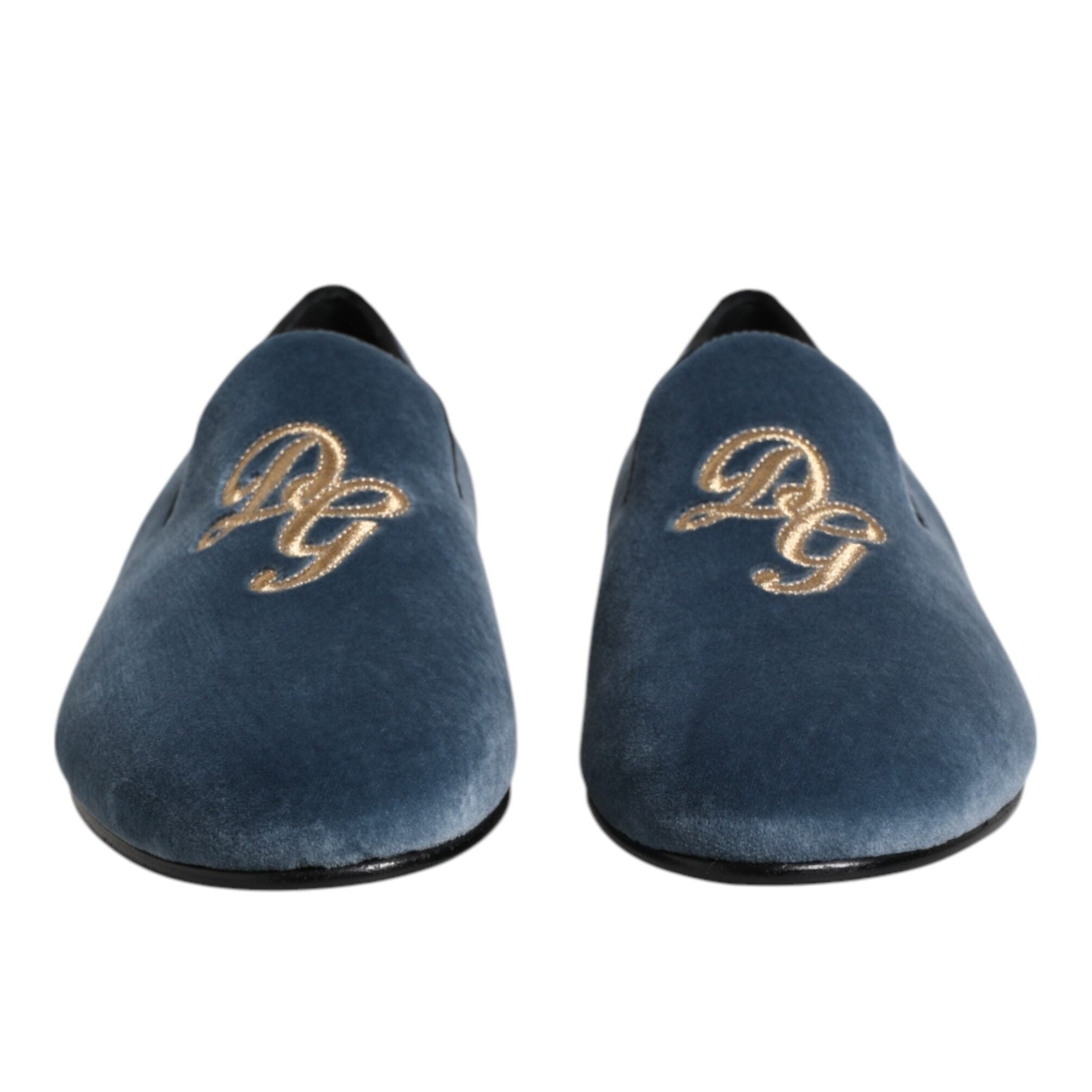 Dolce & Gabbana Blue Velvet Loafers
