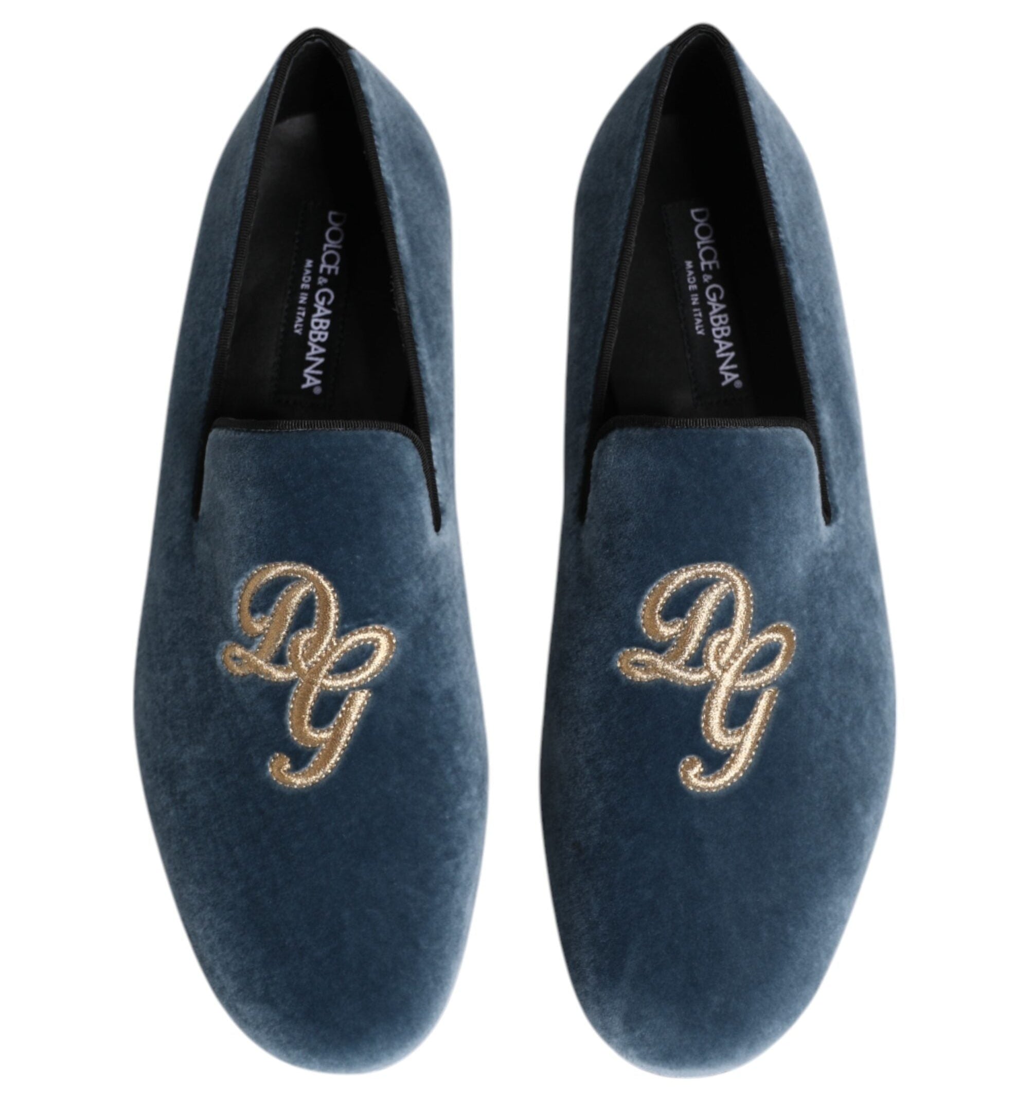 Dolce & Gabbana Blue Velvet Loafers