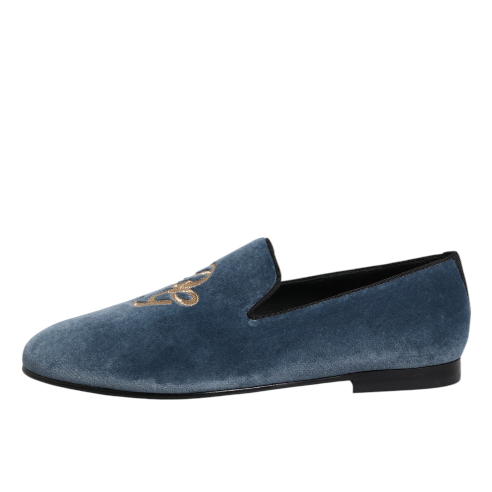 Dolce & Gabbana Blue Velvet Loafers
