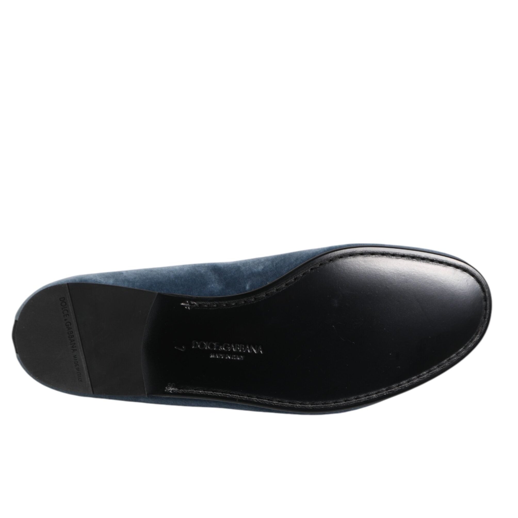 Dolce & Gabbana Blue Velvet Loafers