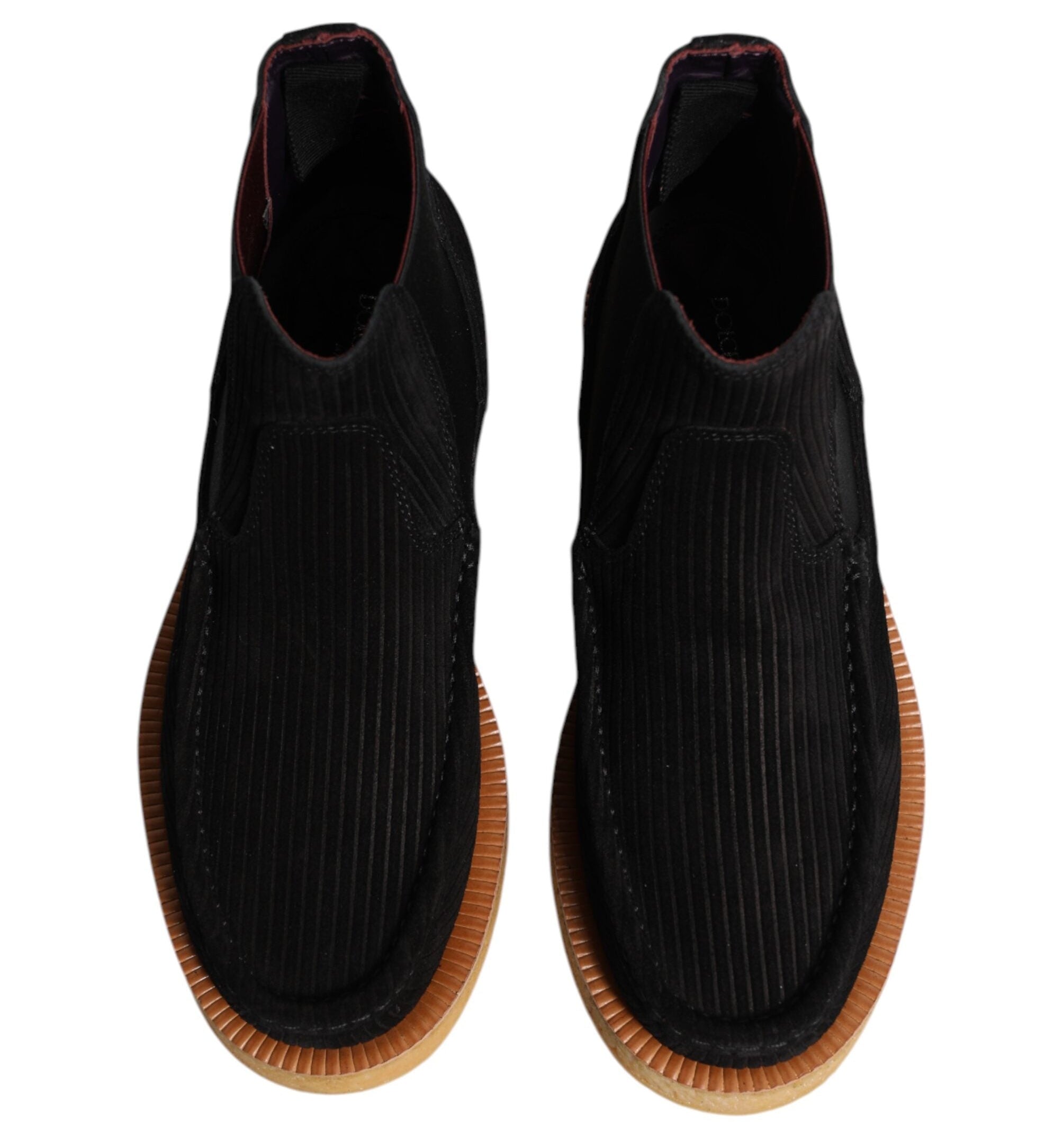 Dolce & Gabbana Black Suede Slip On Shoes