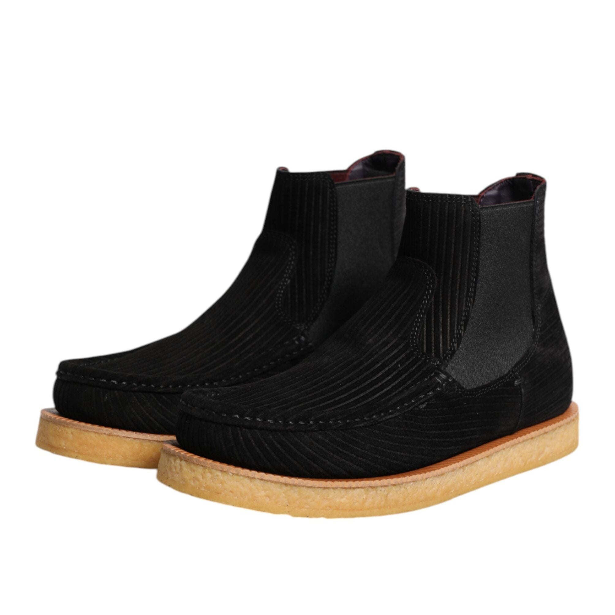 Dolce & Gabbana Black Suede Slip On Shoes