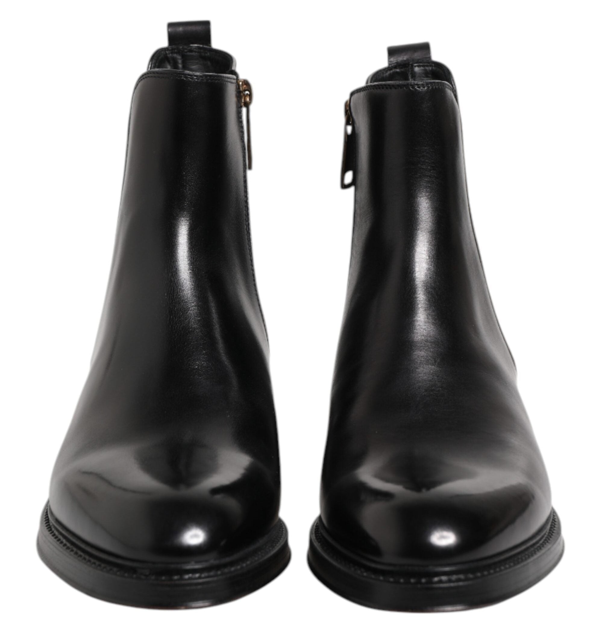 Dolce & Gabbana Black Chelsea Leather Boots