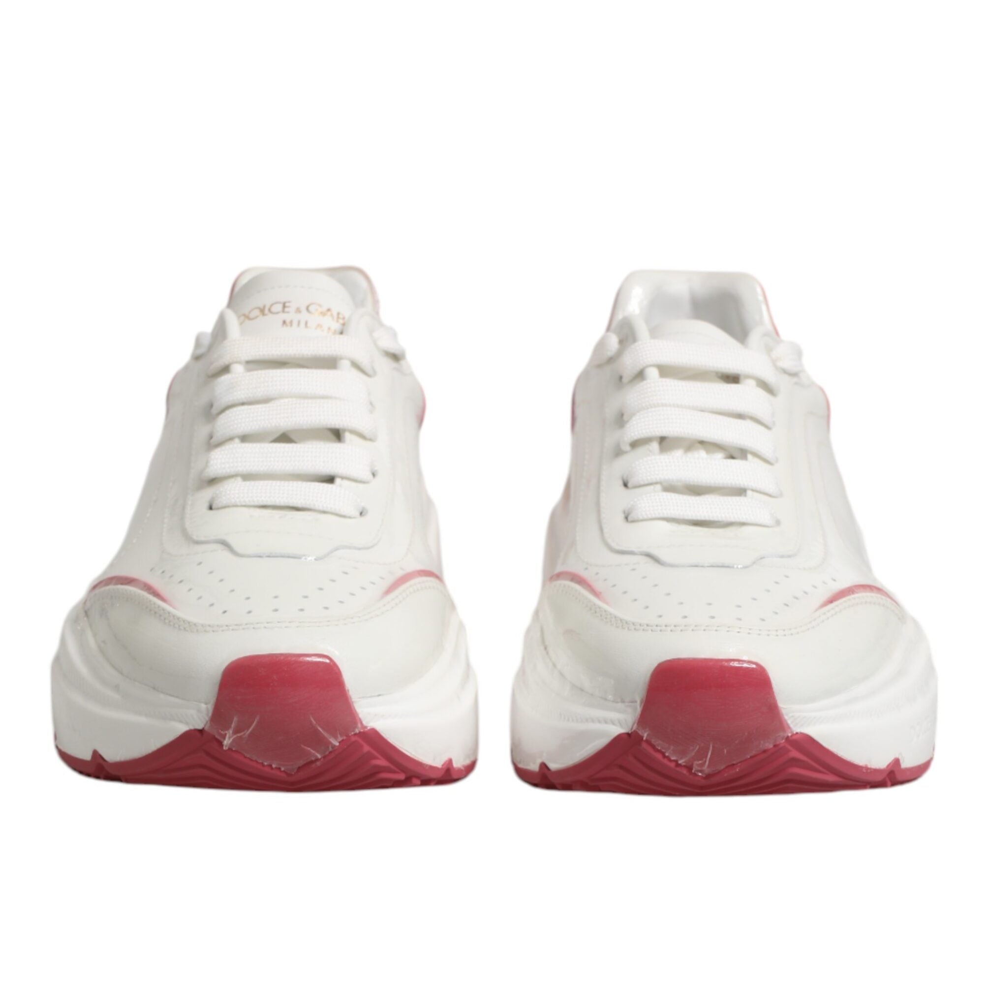 Dolce & Gabbana White Pink Daymaster Sneakers