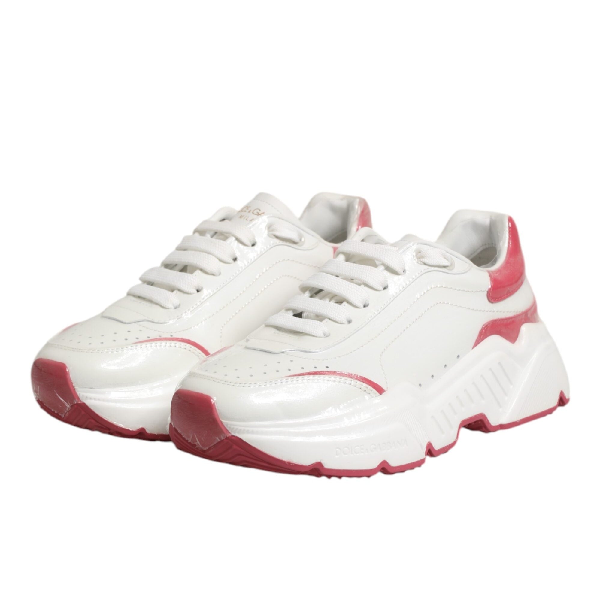 Dolce & Gabbana White Pink Daymaster Sneakers