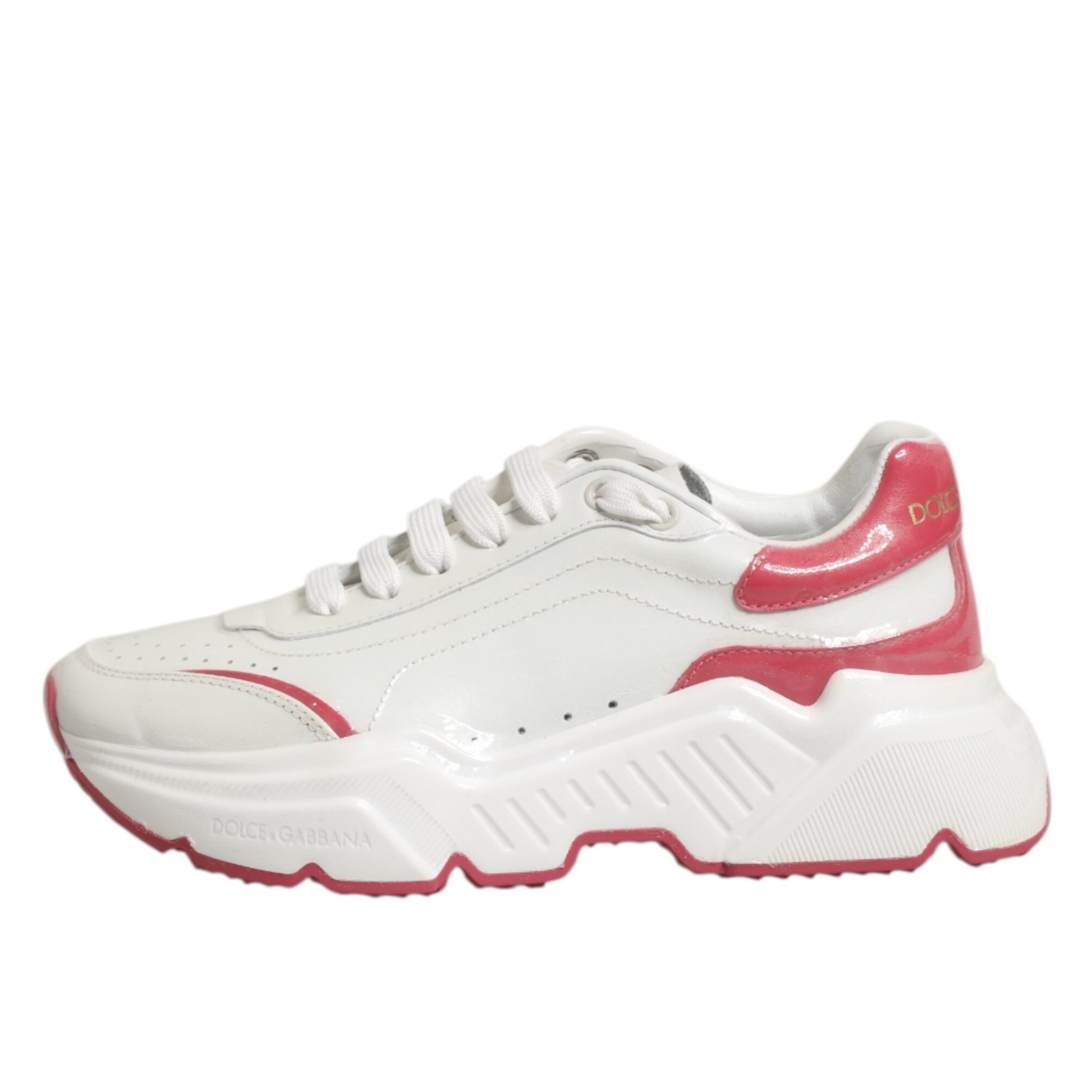 Dolce & Gabbana White Pink Daymaster Sneakers