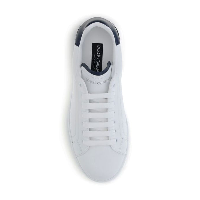 White sneaker with black accents on a white background