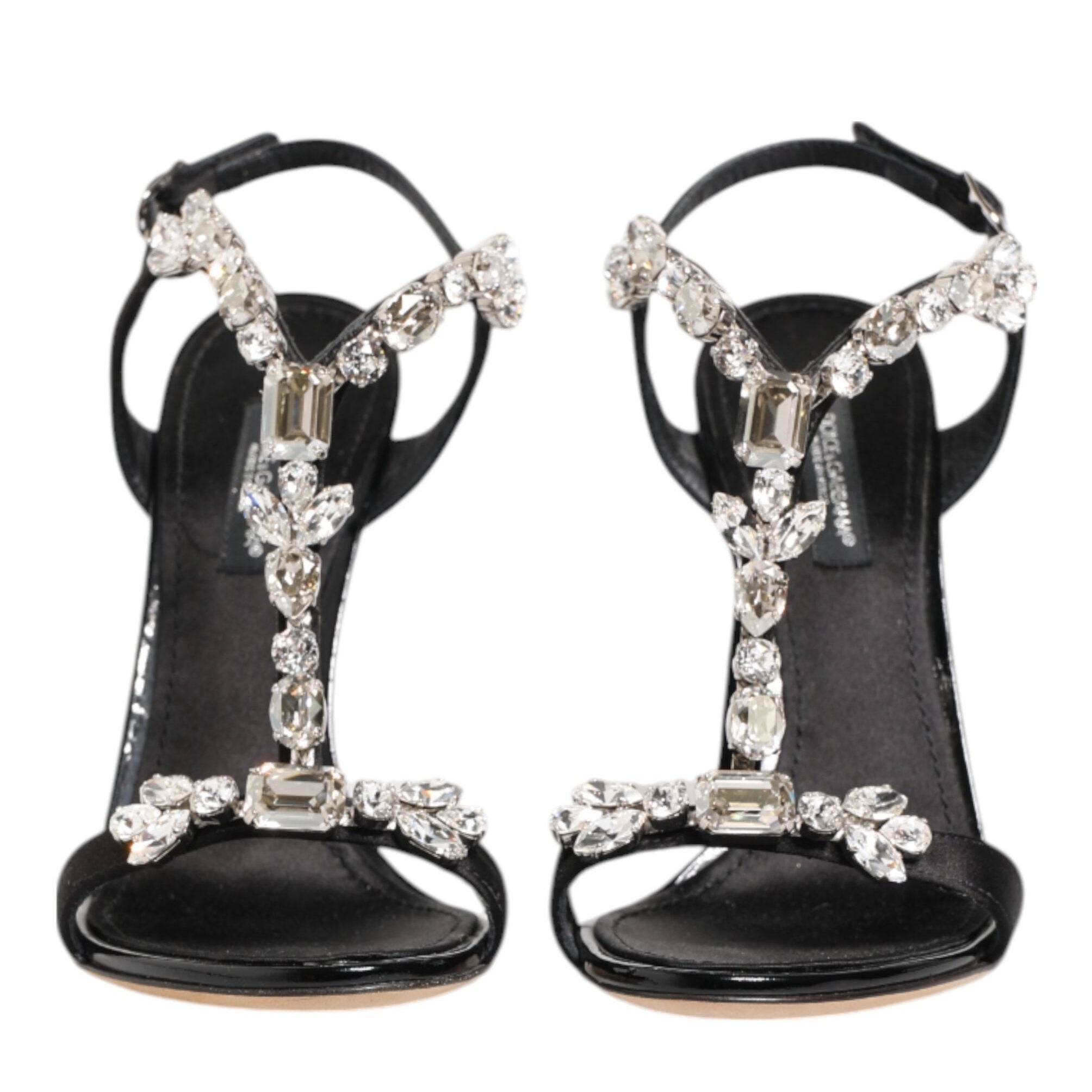 Dolce & Gabbana Black Keira Crystals Heels