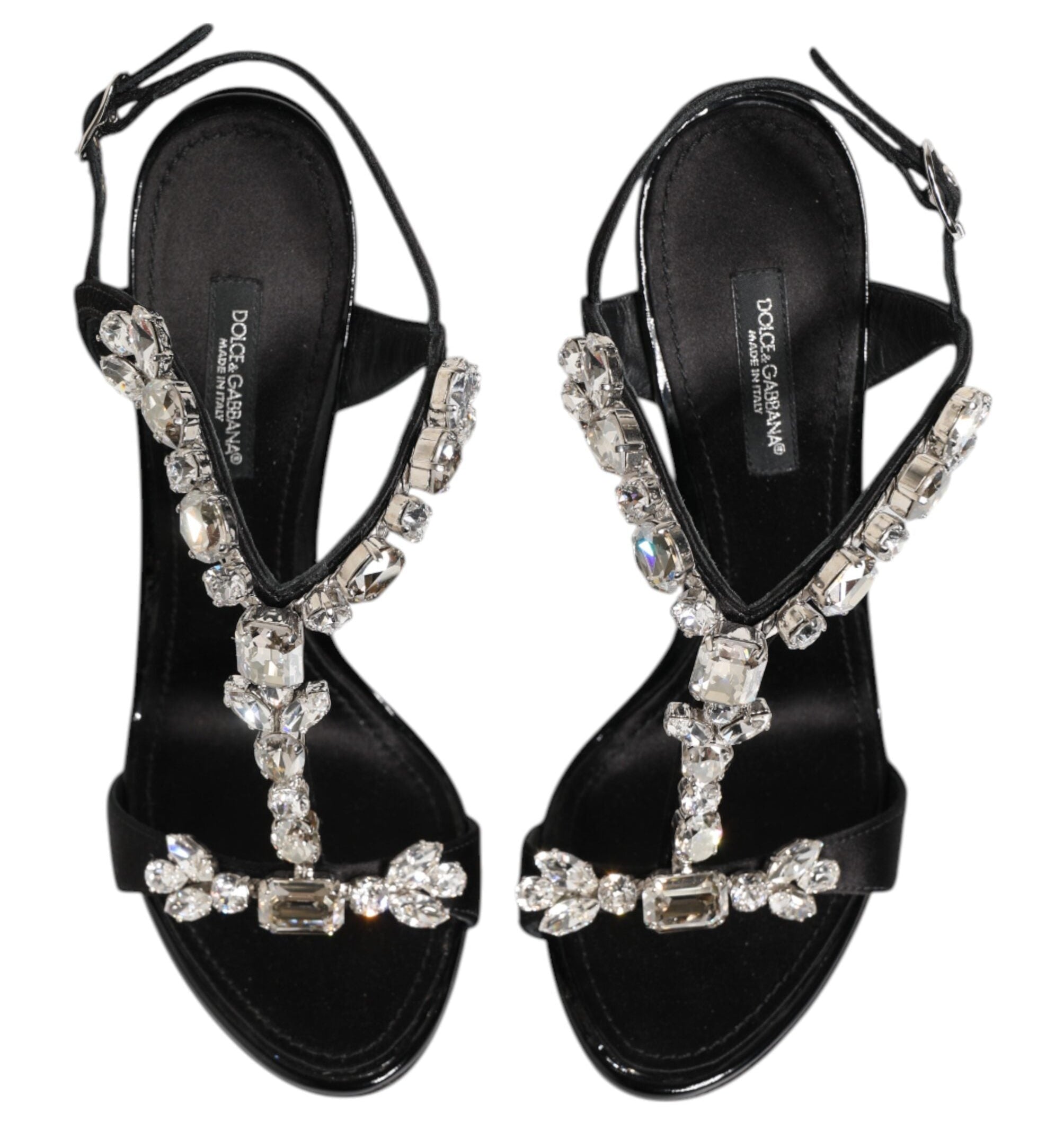 Dolce & Gabbana Black Keira Crystals Heels