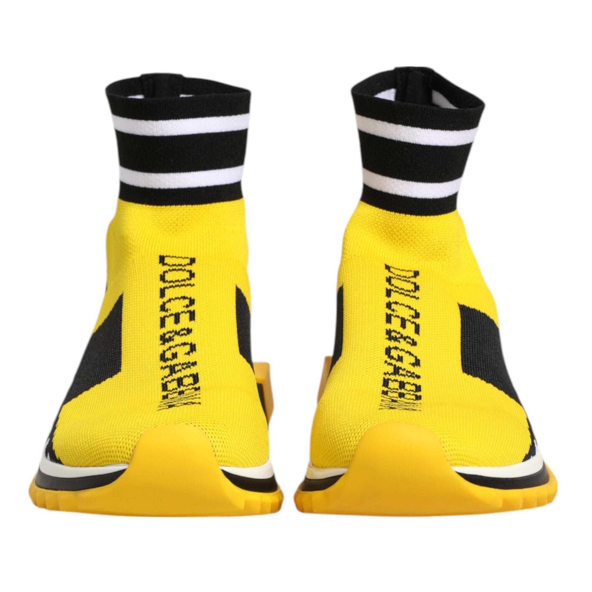 Dolce & Gabbana Yellow & Black Sorrento Socks Sneakers