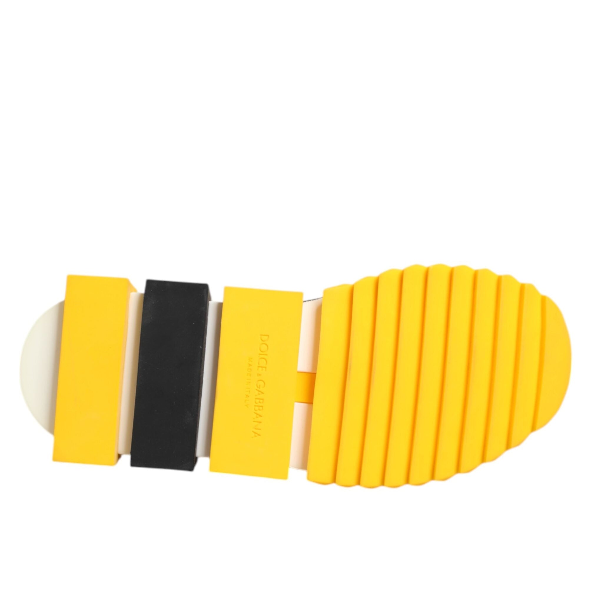 Dolce & Gabbana Yellow & Black Sorrento Socks Sneakers