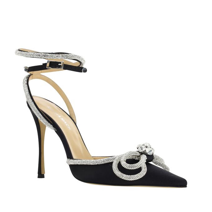 MACH & MACH Black Double Bow Pumps