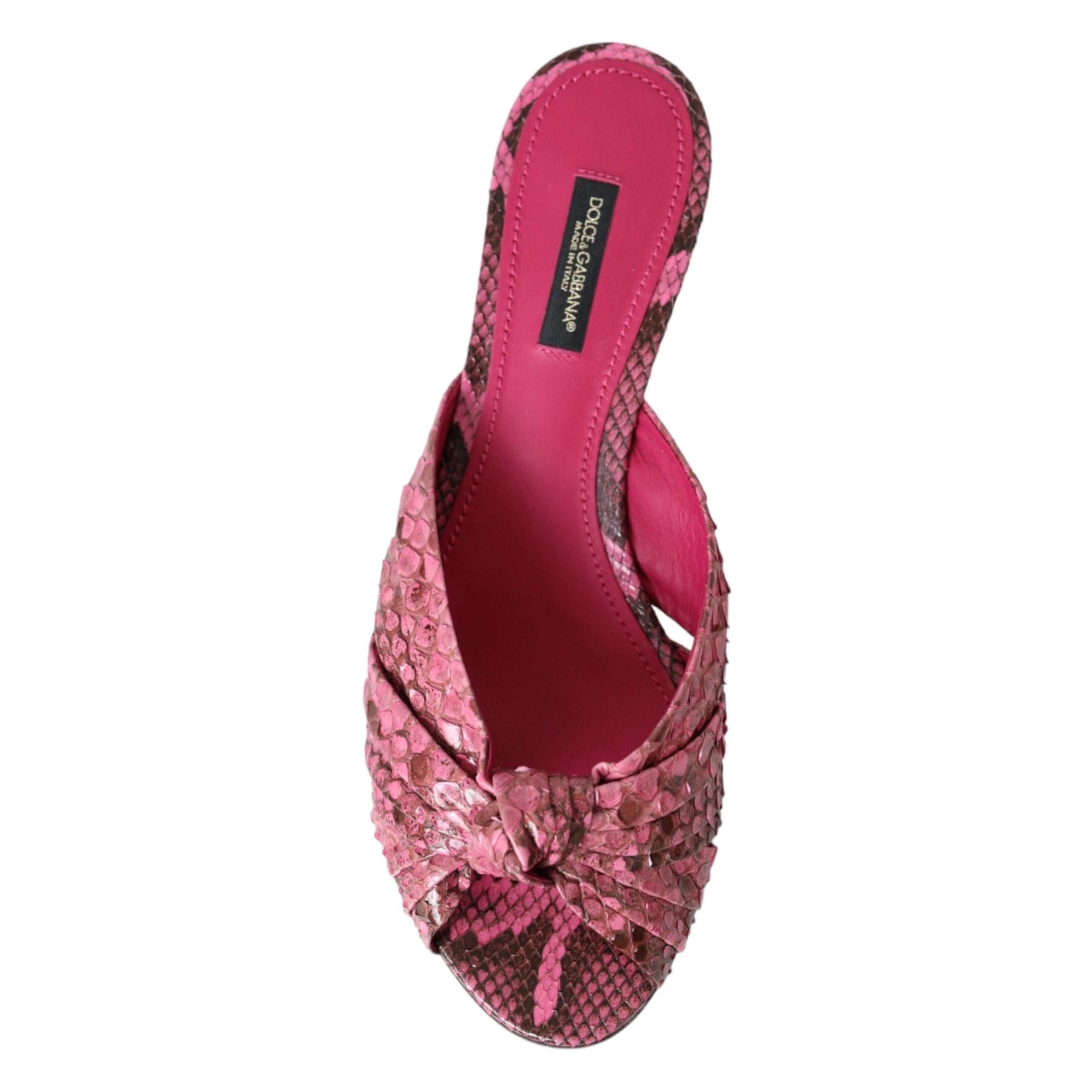 Dolce & Gabbana Pink Exotic Python Kitten Heels