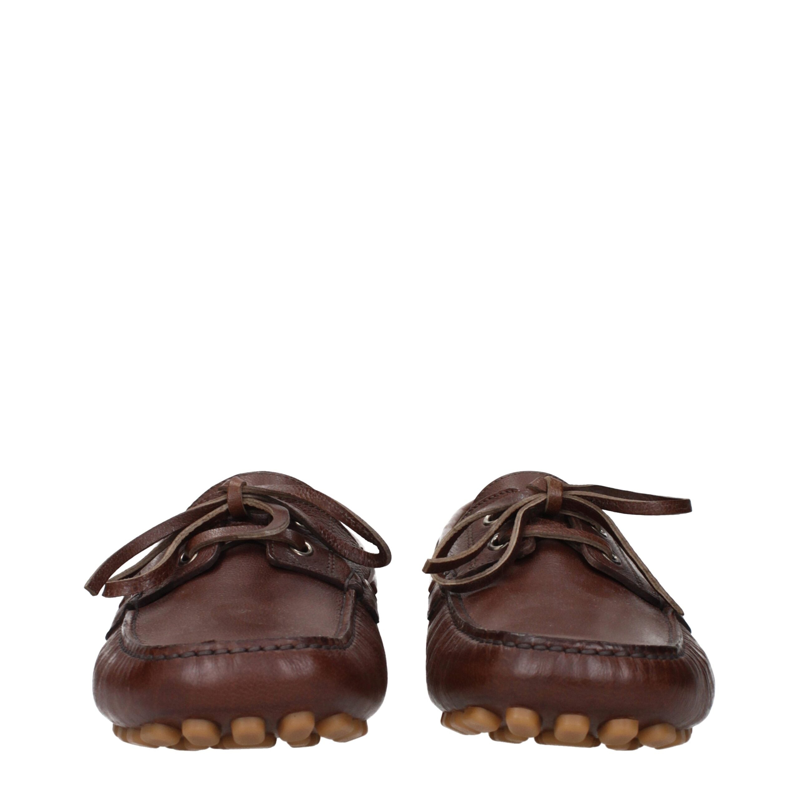 Valentino Garavani Brown Leather Slip-On Men’s Loafers