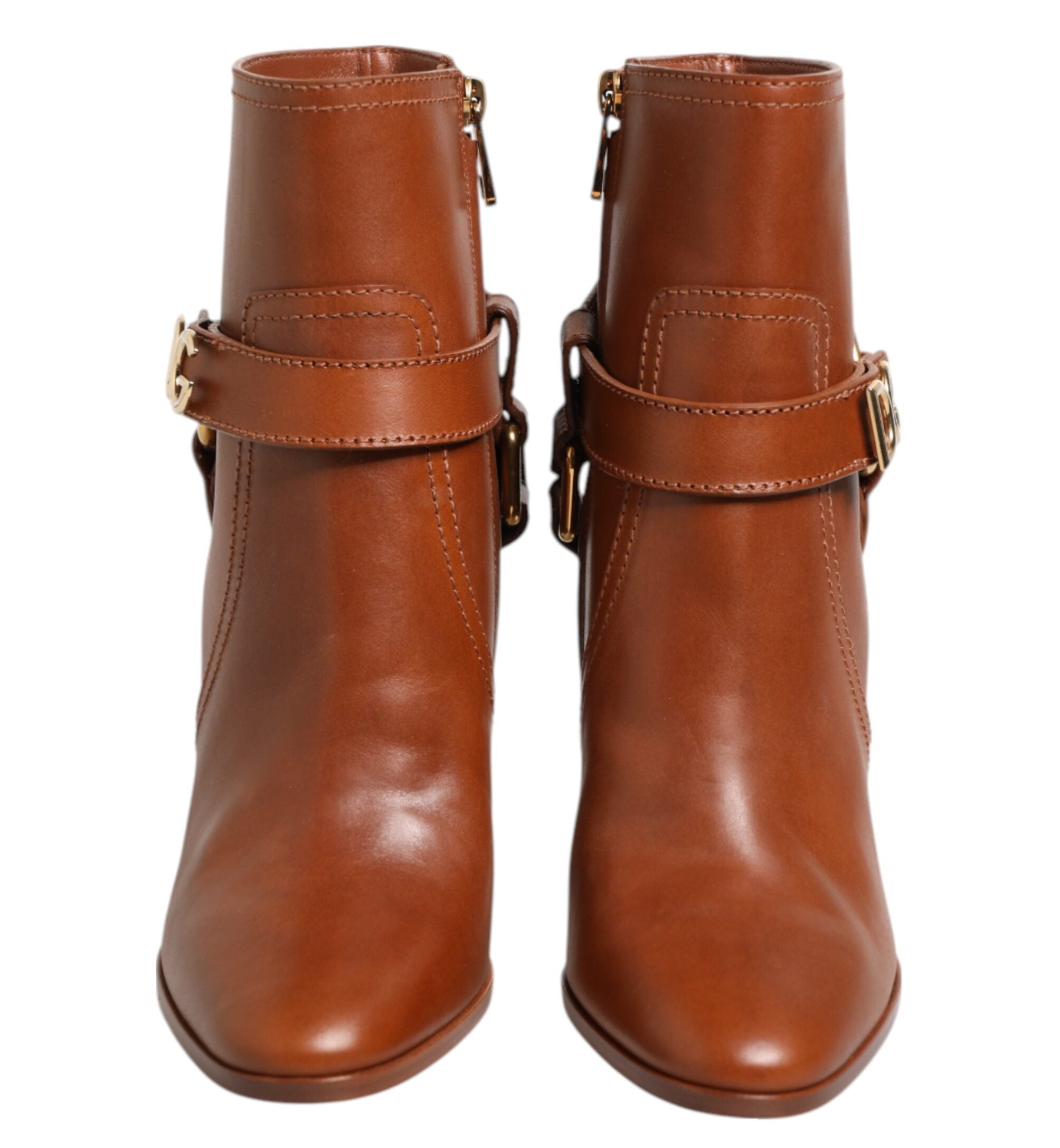 Dolce & Gabbana Brown Leather Ankle Boots