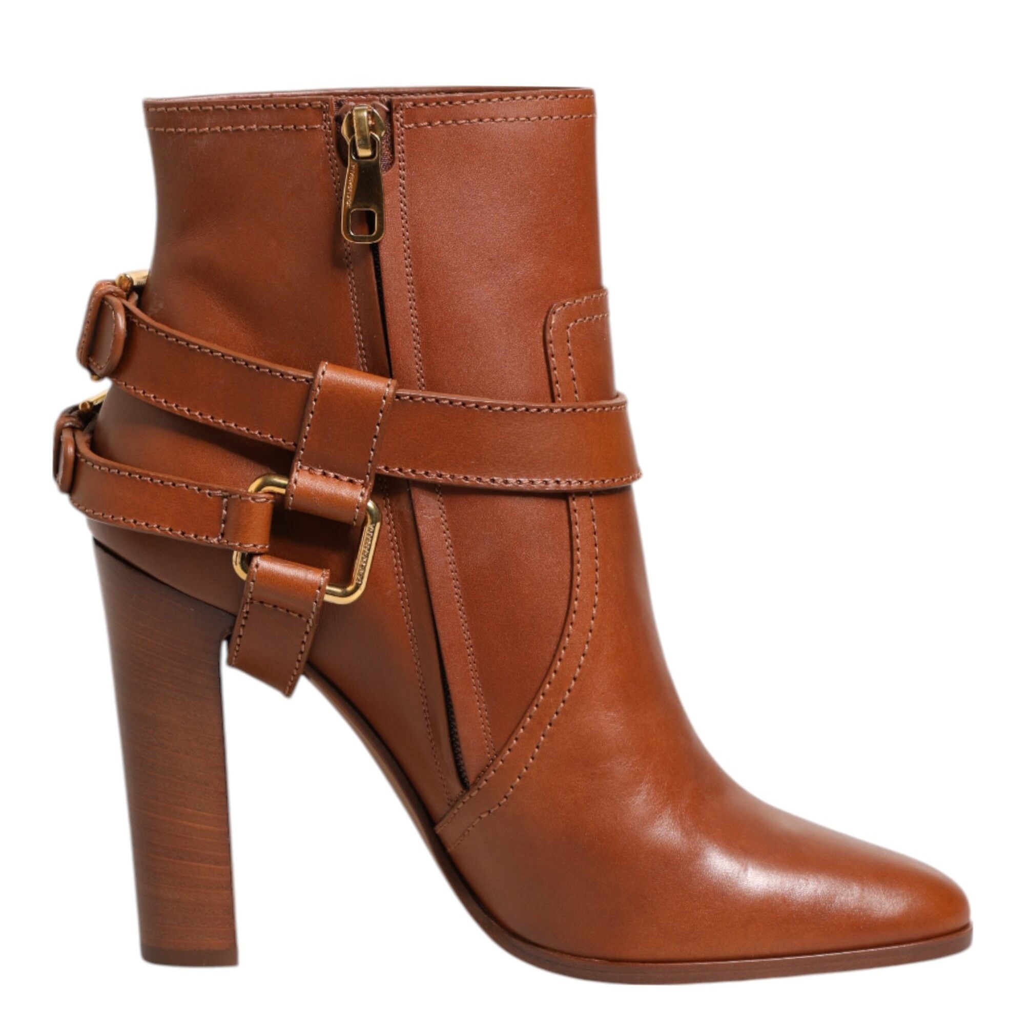 Dolce & Gabbana Brown Leather Ankle Boots