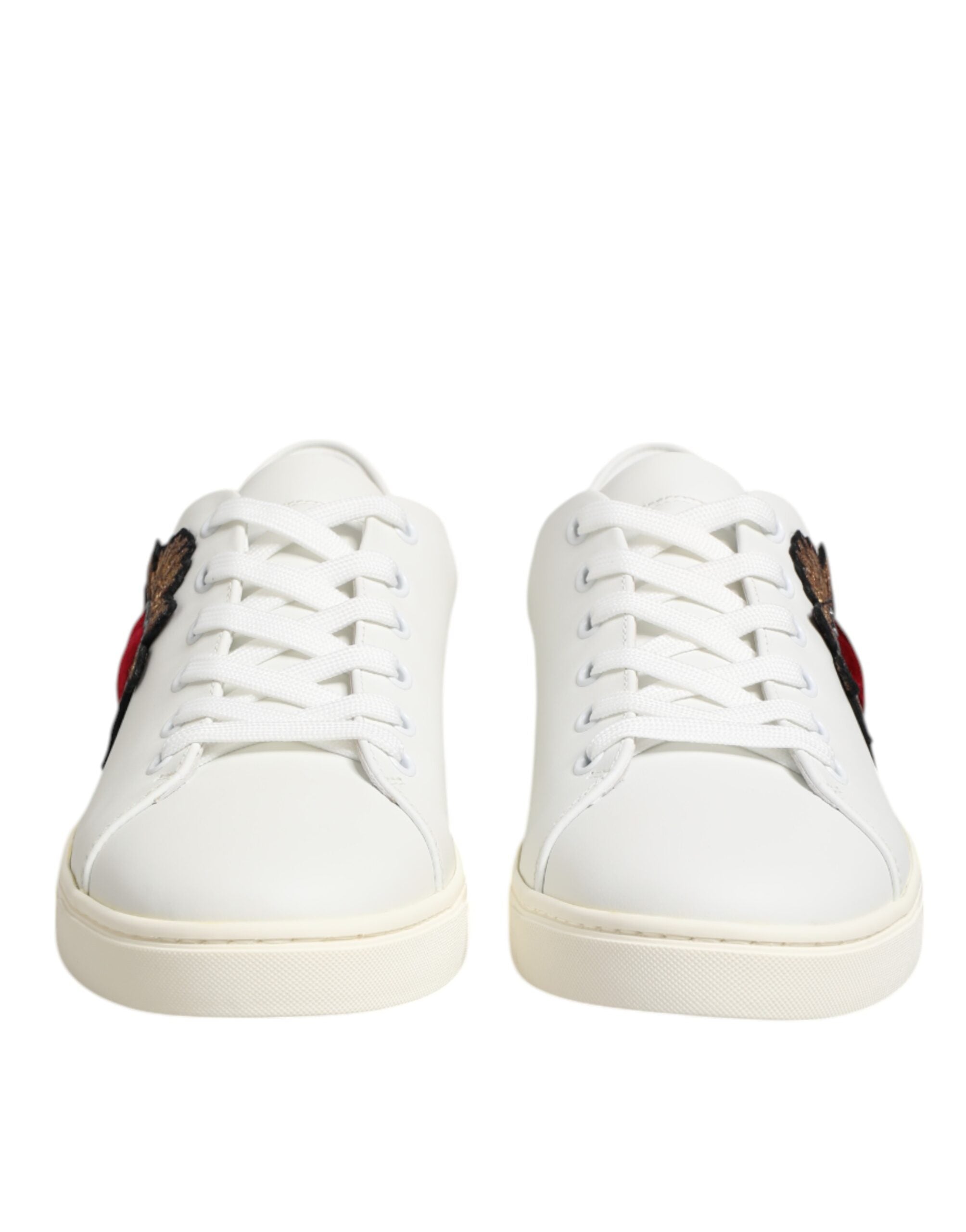 Dolce & Gabbana White Leather Sacred Sneakers