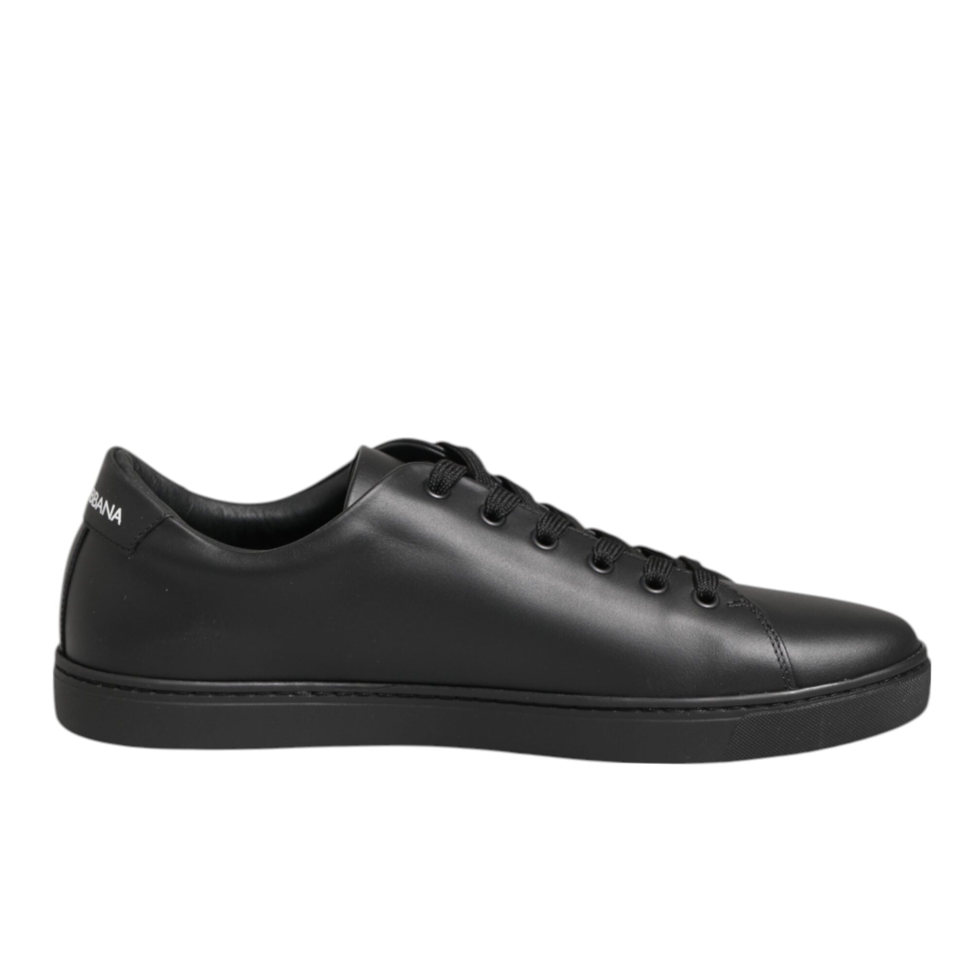 Dolce & Gabbana Black Crystal Heart Sneakers