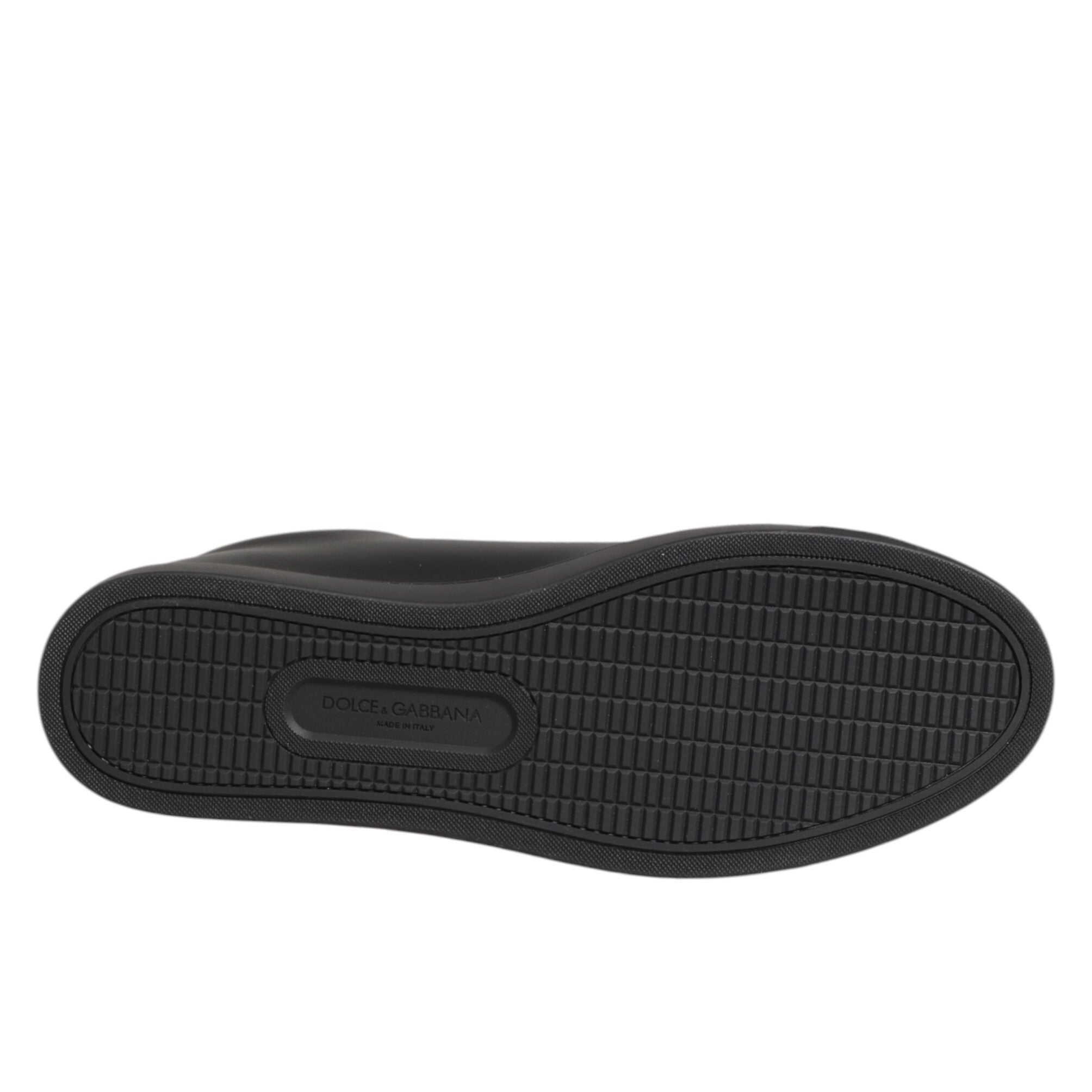 Dolce & Gabbana Black Crystal Heart Sneakers