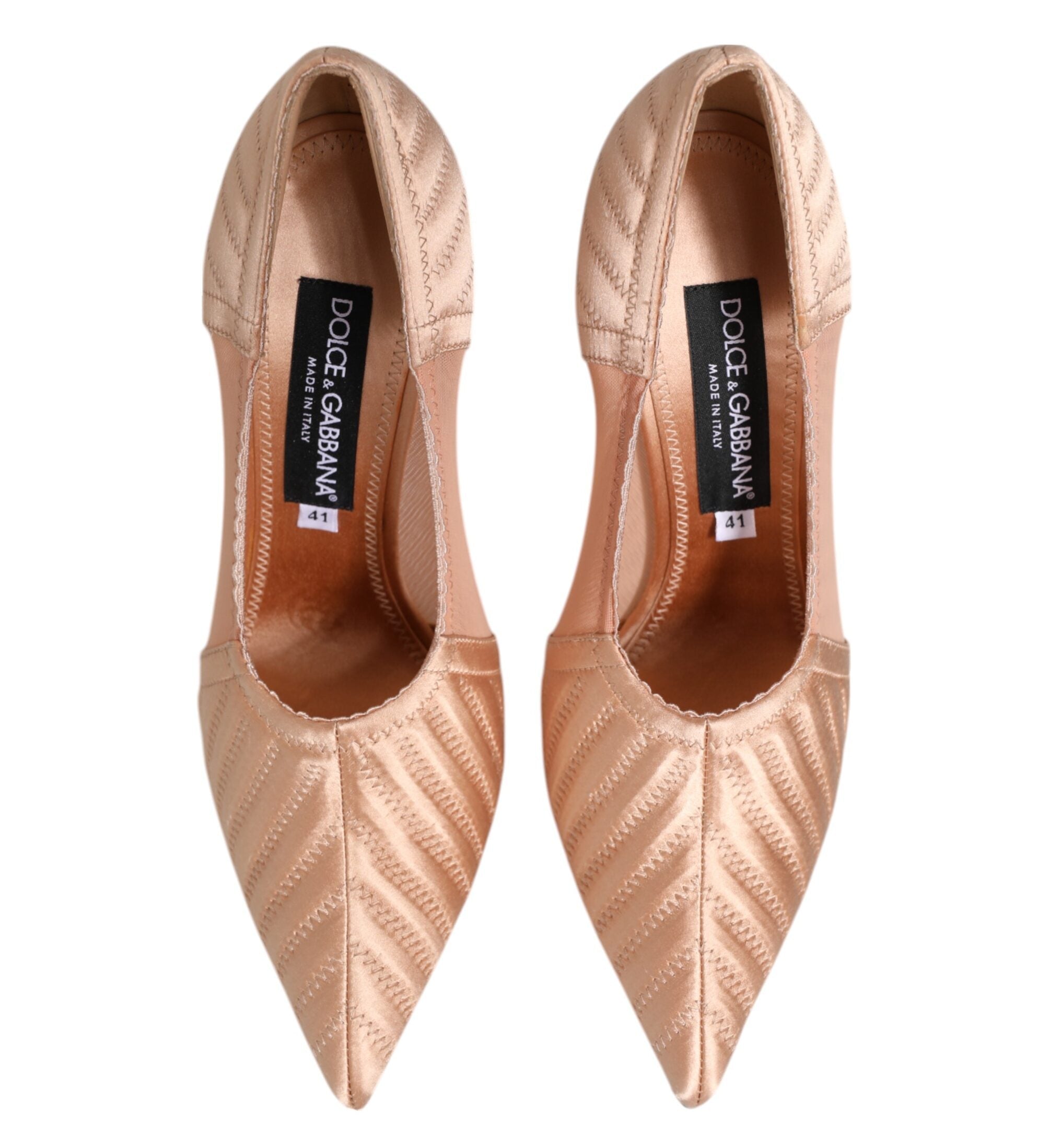 Dolce & Gabbana Cipria Nude Satin Pumps