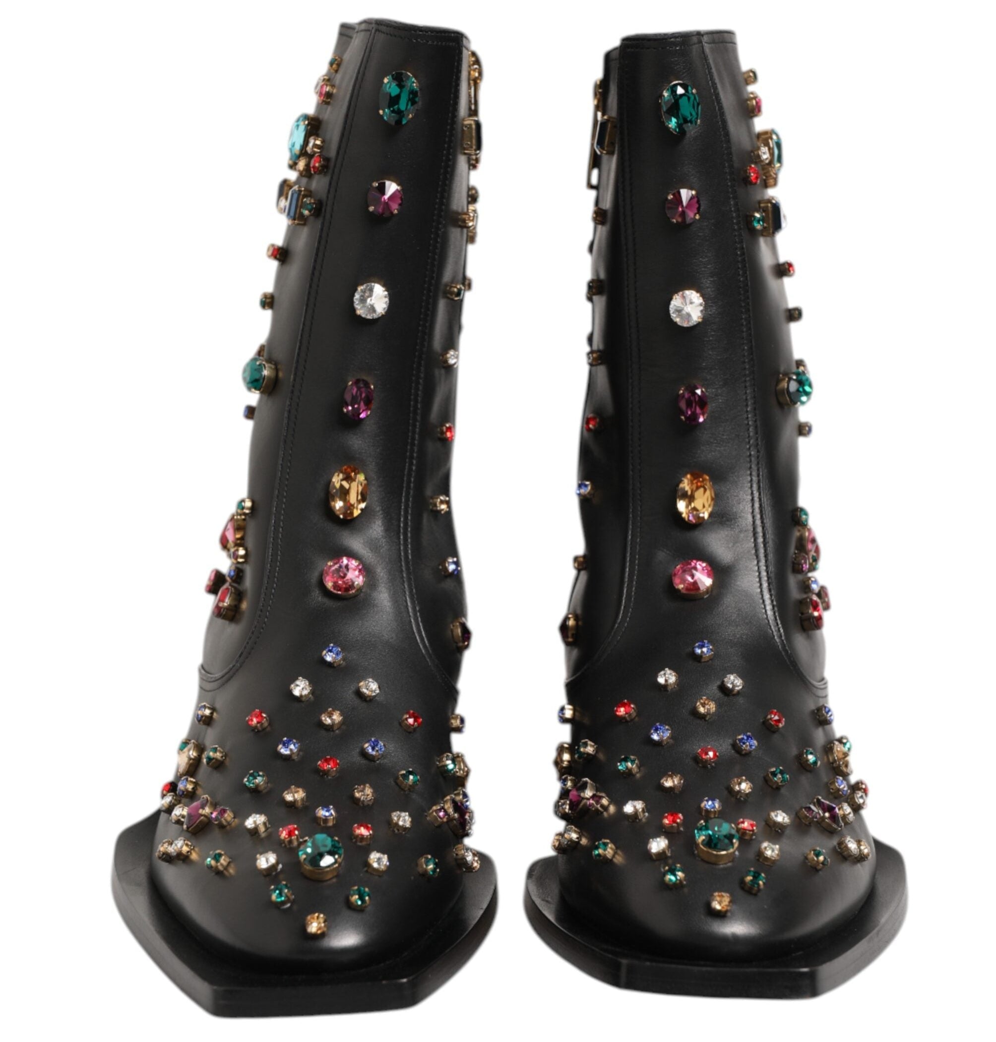 Dolce & Gabbana Black Crystal Men's Boots