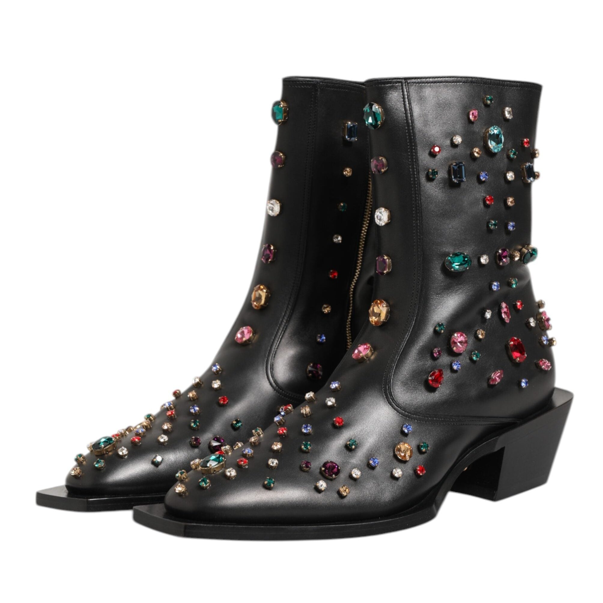 Dolce & Gabbana Black Crystal Men's Boots