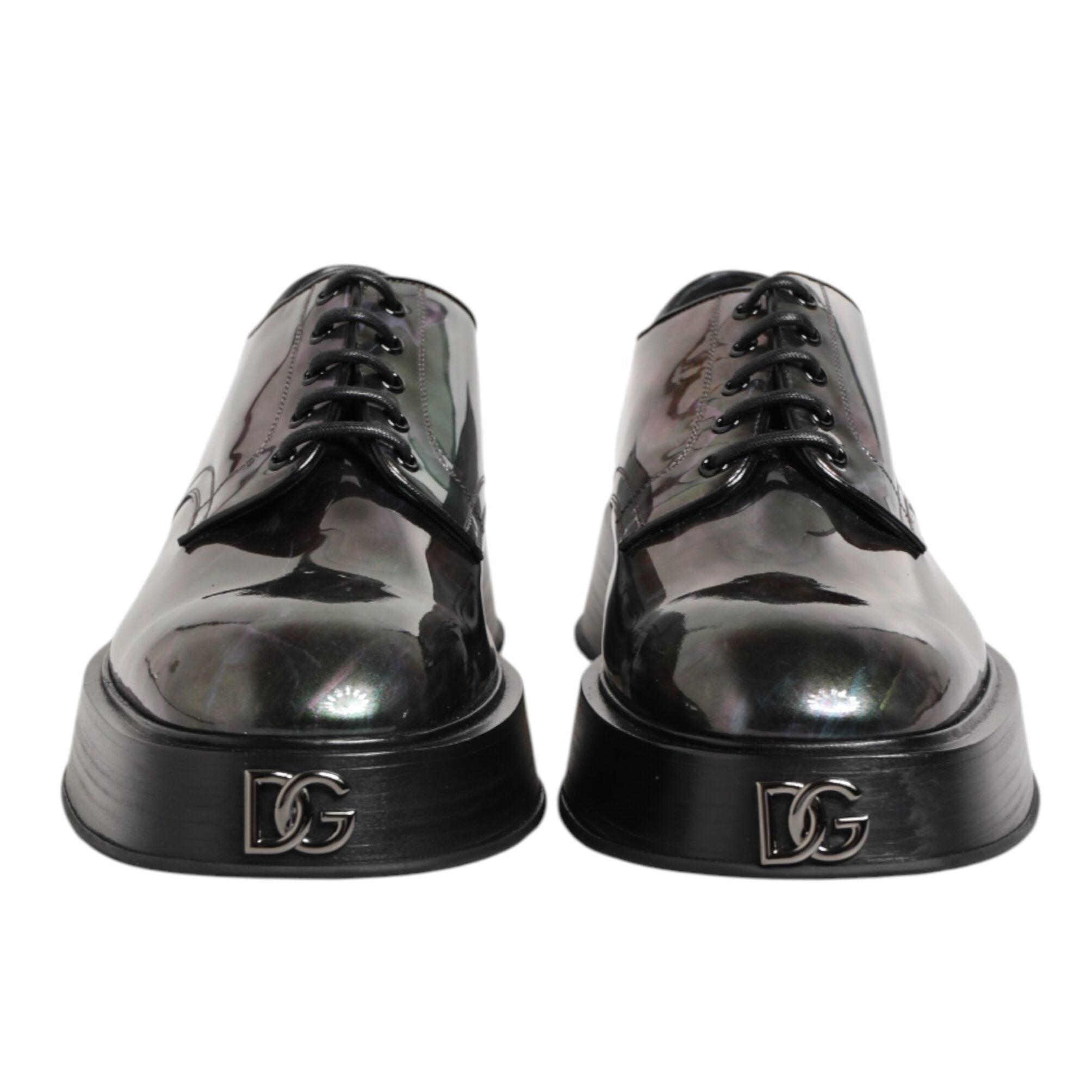 Dolce & Gabbana Multicolor Patent Derby Shoes