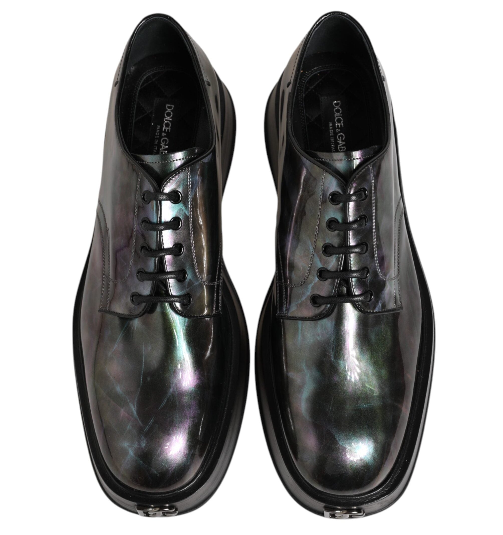 Dolce & Gabbana Multicolor Patent Derby Shoes