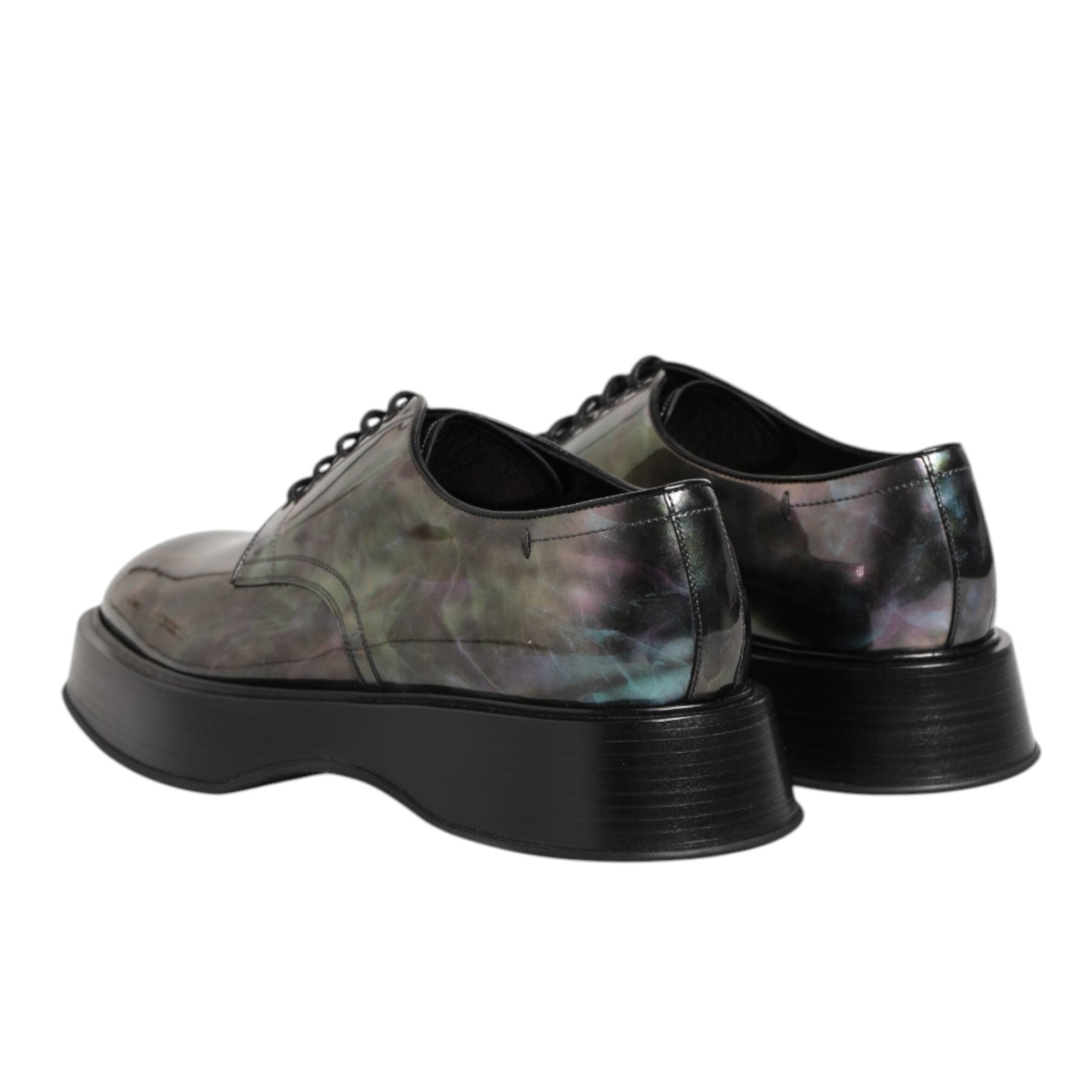 Dolce & Gabbana Multicolor Patent Derby Shoes
