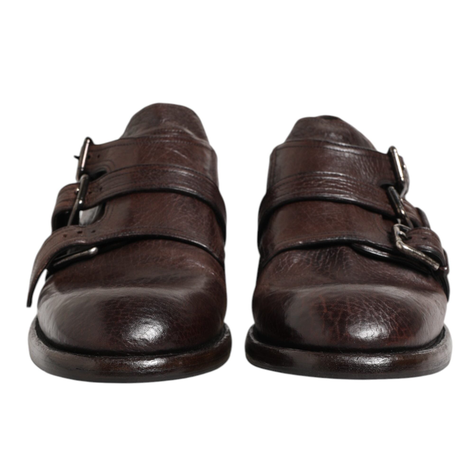 Dolce & Gabbana Brown Monk Strap Derby Shoes