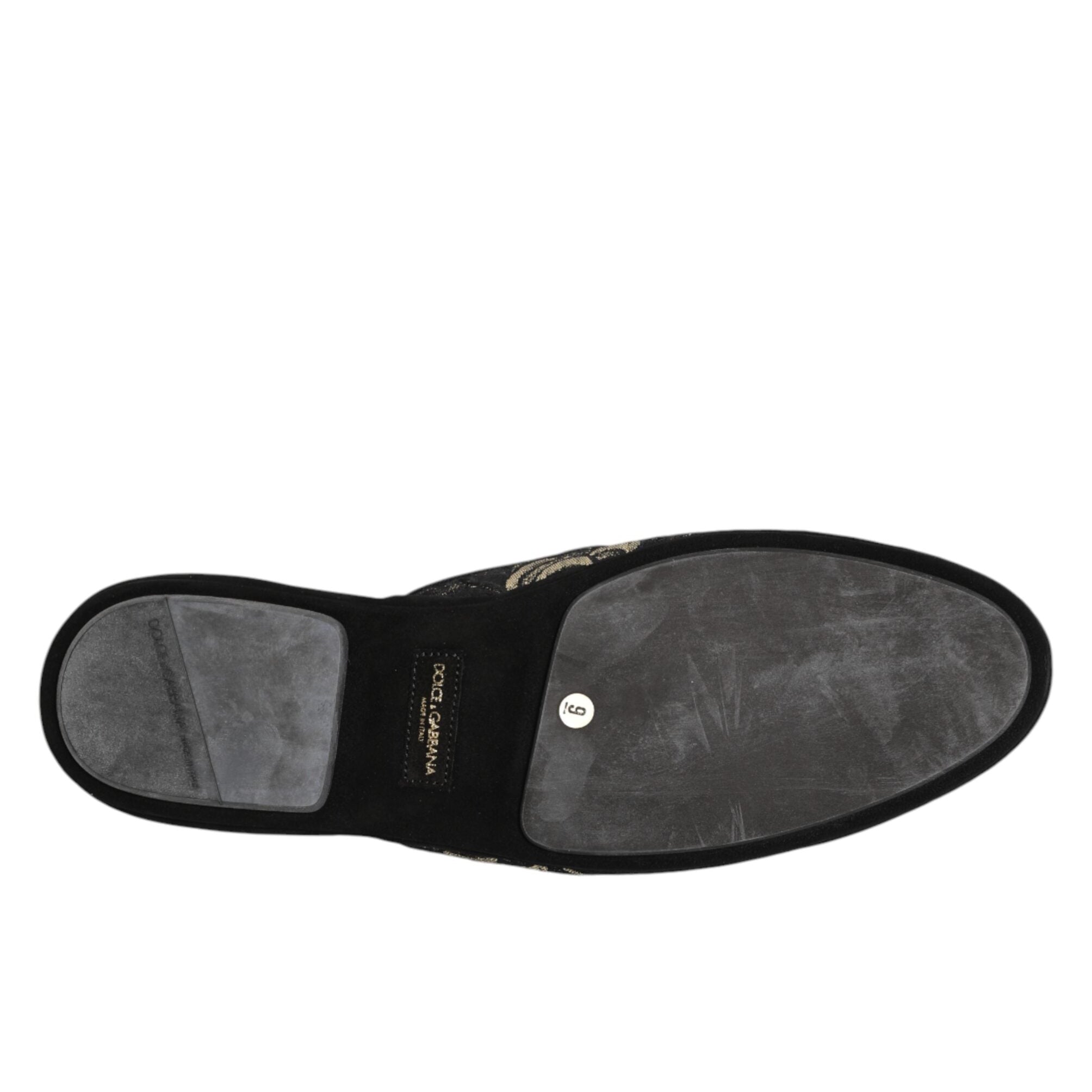 Dolce & Gabbana Black Jacquard Slide Slippers