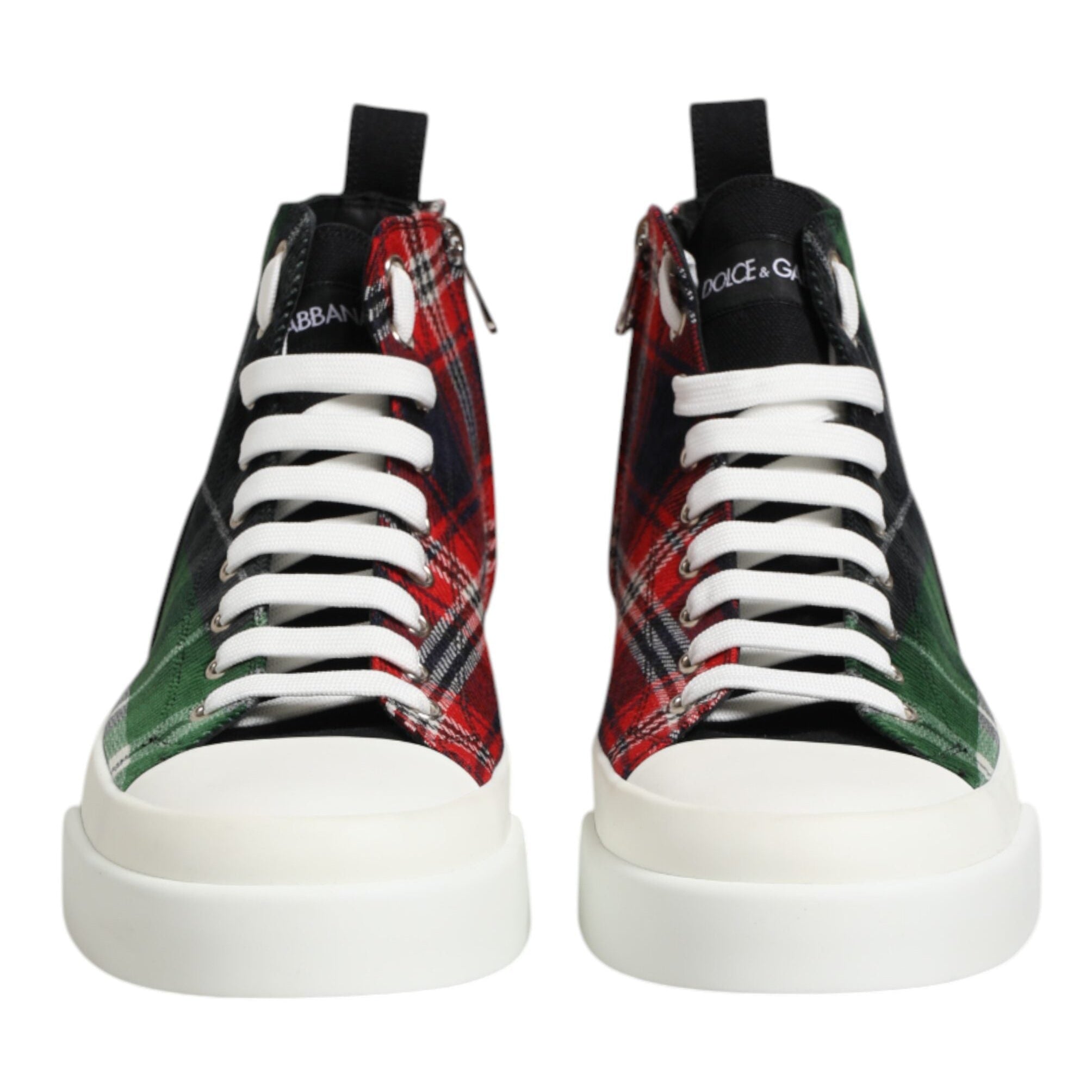 Dolce & Gabbana Plaid High Top Men's Sneakers
