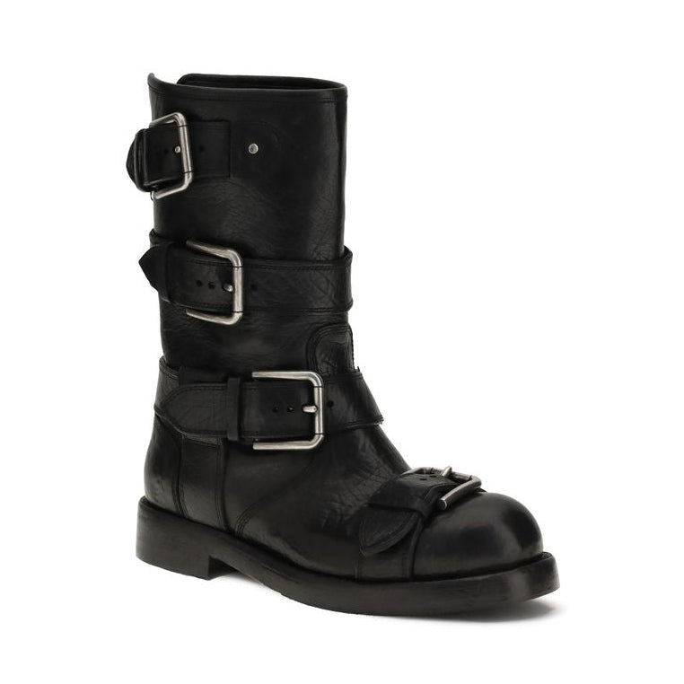 Dolce & Gabbana Buckled leather Boots
