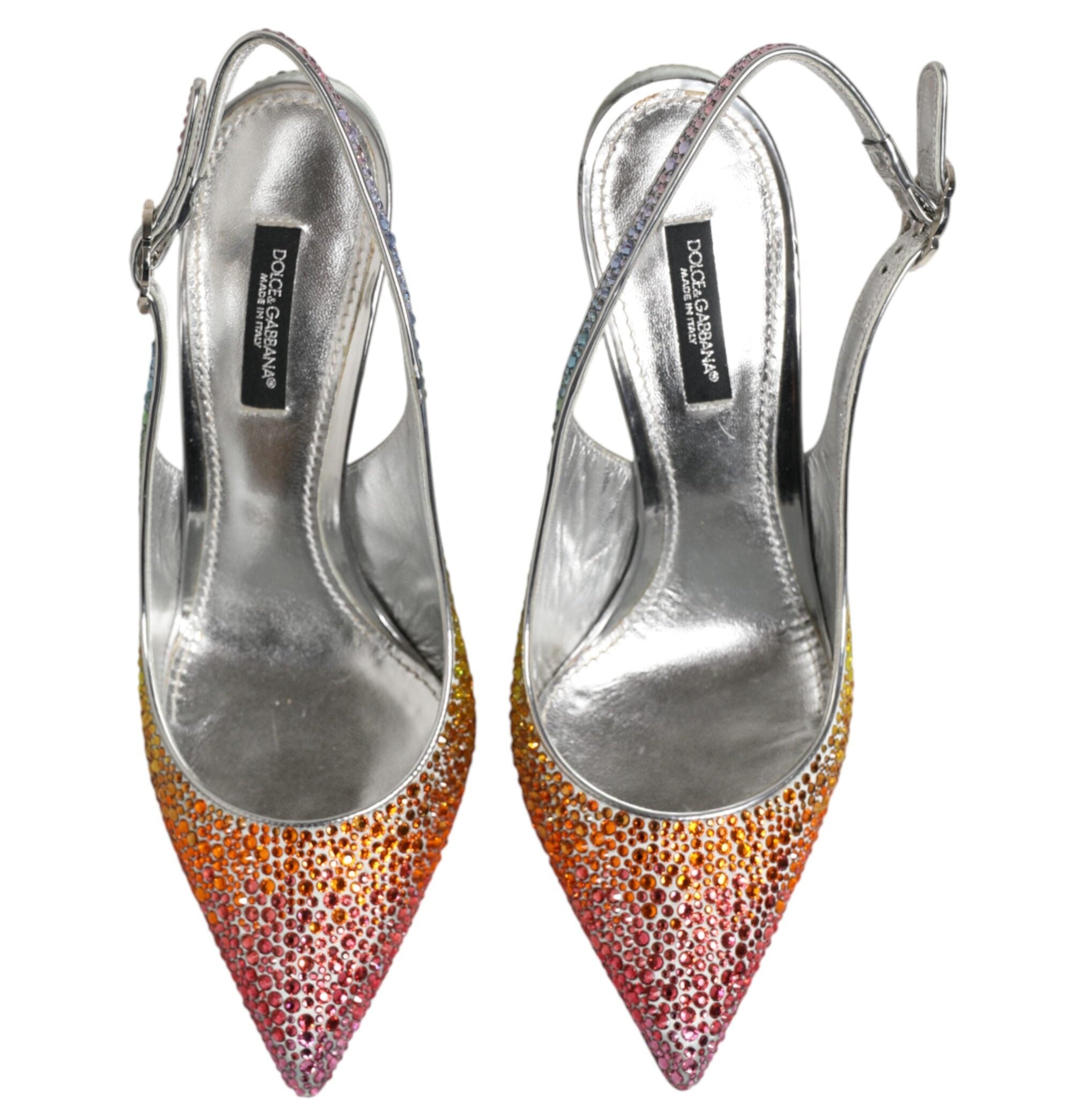 Dolce & Gabbana RUNWAY Multicolor Crystal Slingback Pumps
