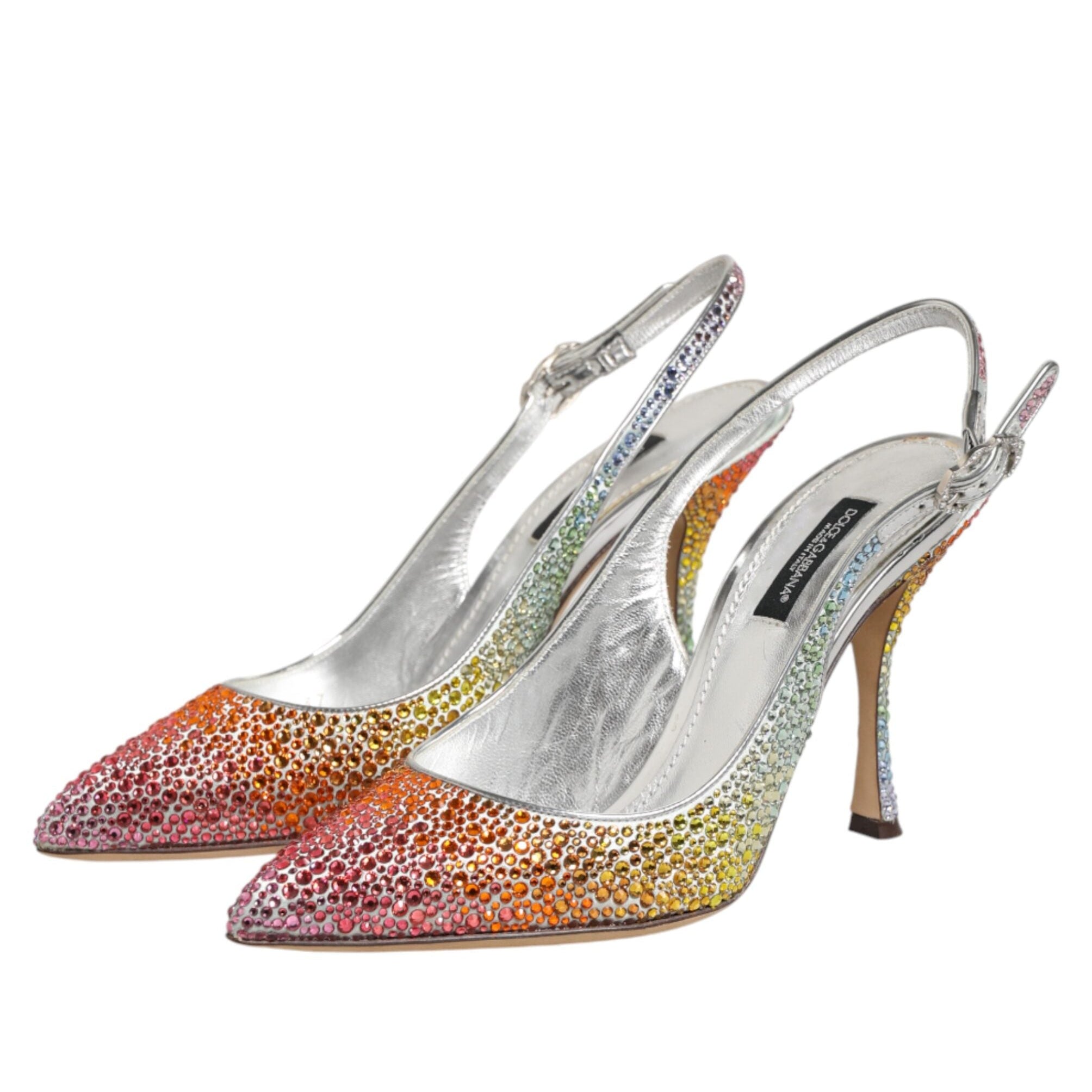 Dolce & Gabbana RUNWAY Multicolor Crystal Slingback Pumps