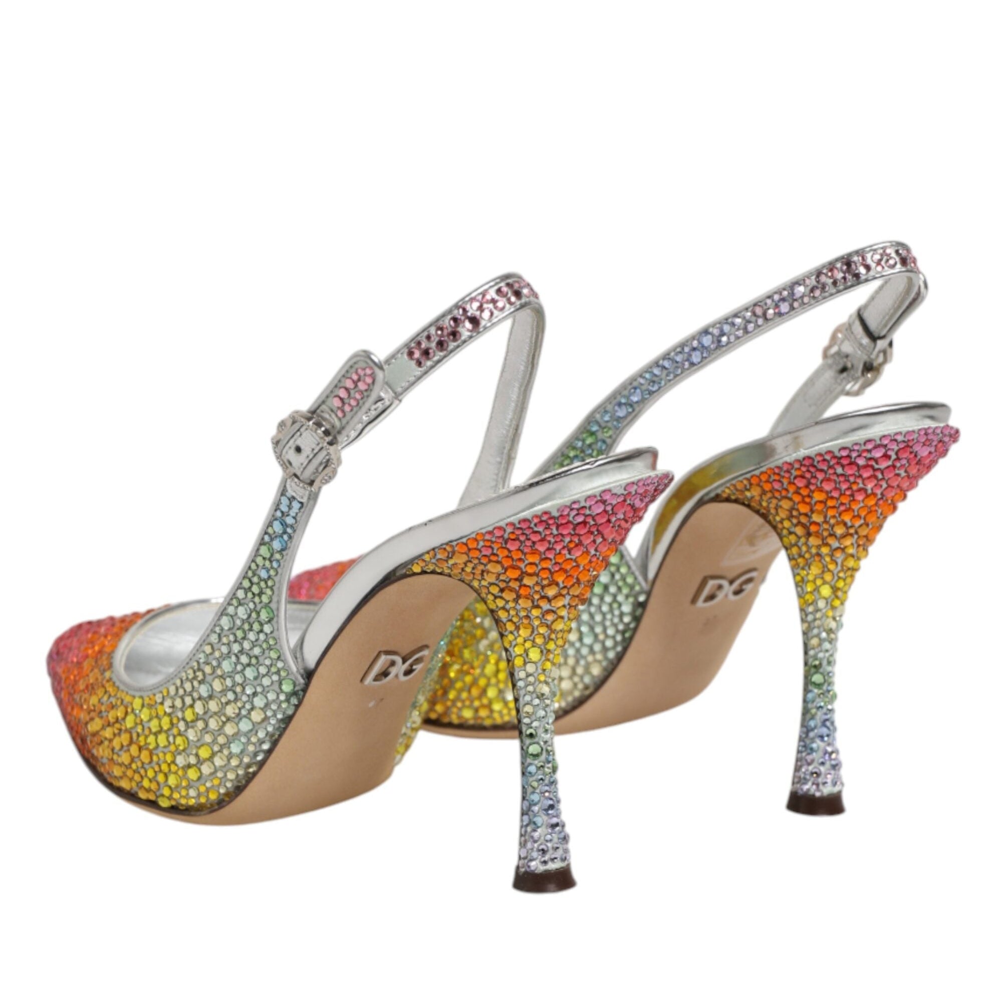 Dolce & Gabbana RUNWAY Multicolor Crystal Slingback Pumps