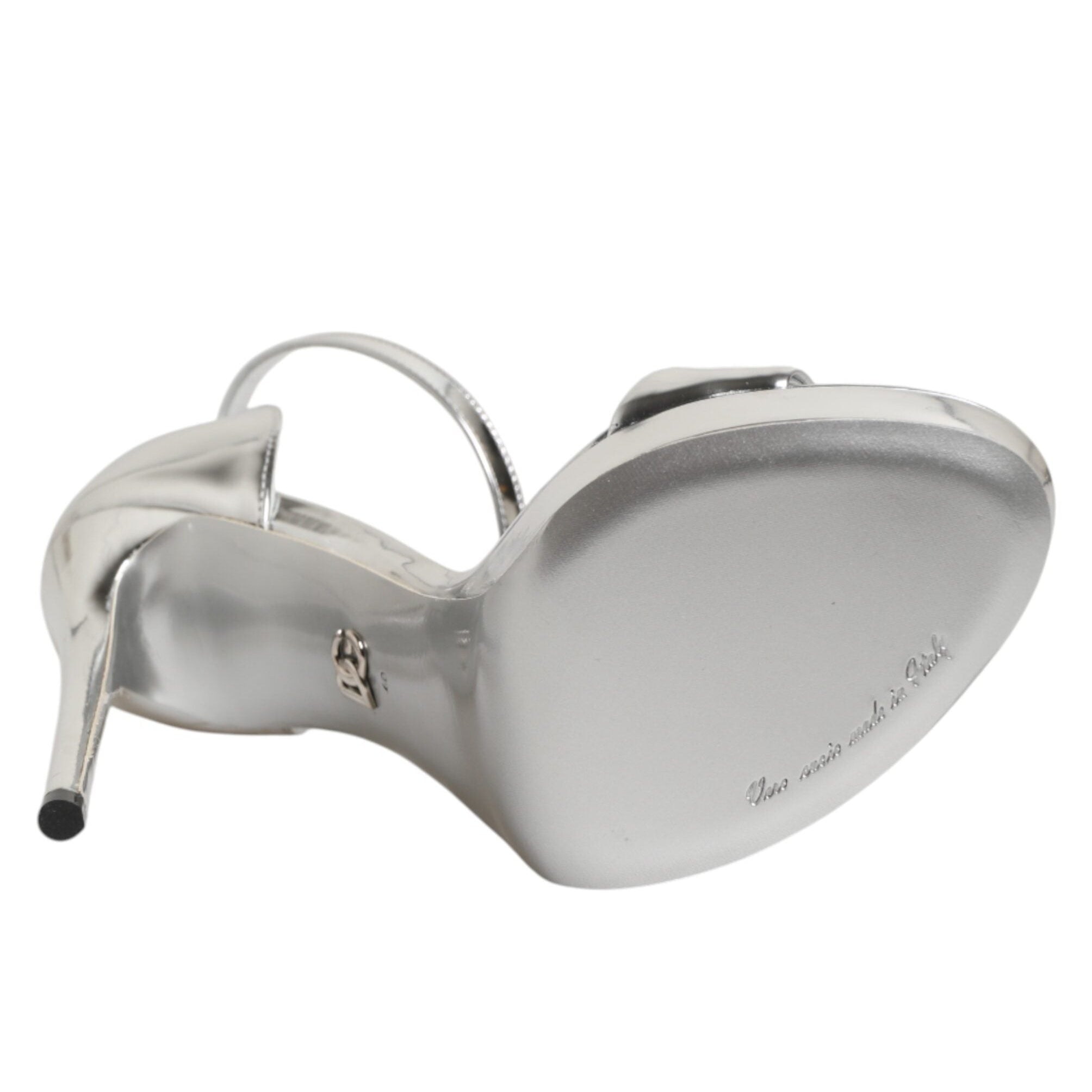 Dolce & Gabbana Metallic Silver Platform Keira Sandals