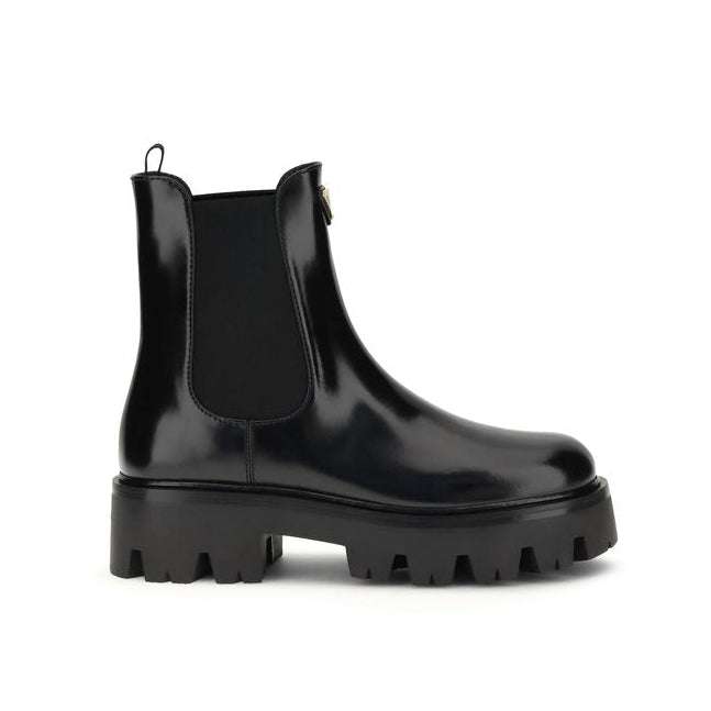 Prada Brushed leather Ankle Boots