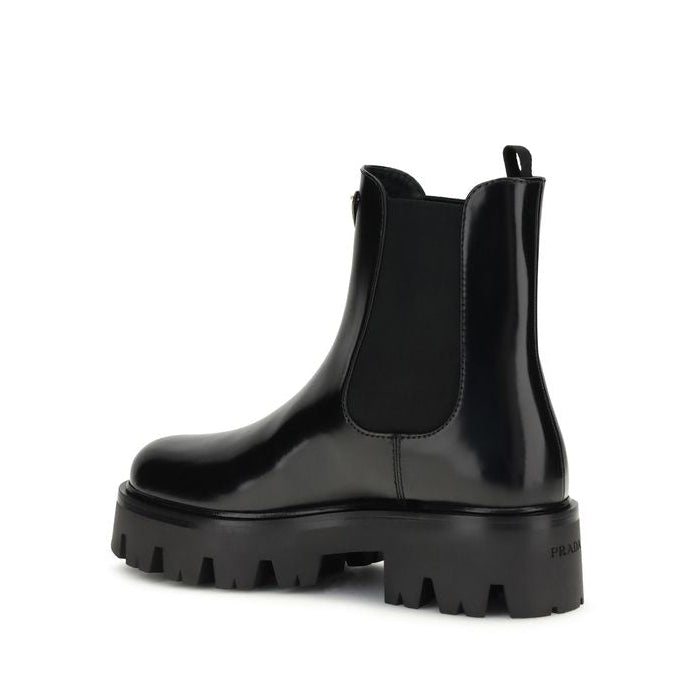 Prada Brushed leather Ankle Boots