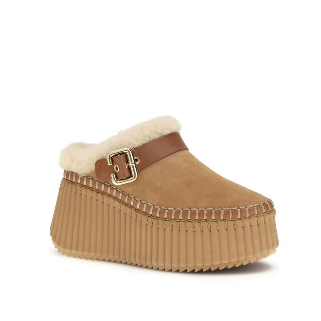 Chloé Nama Wedge Mules